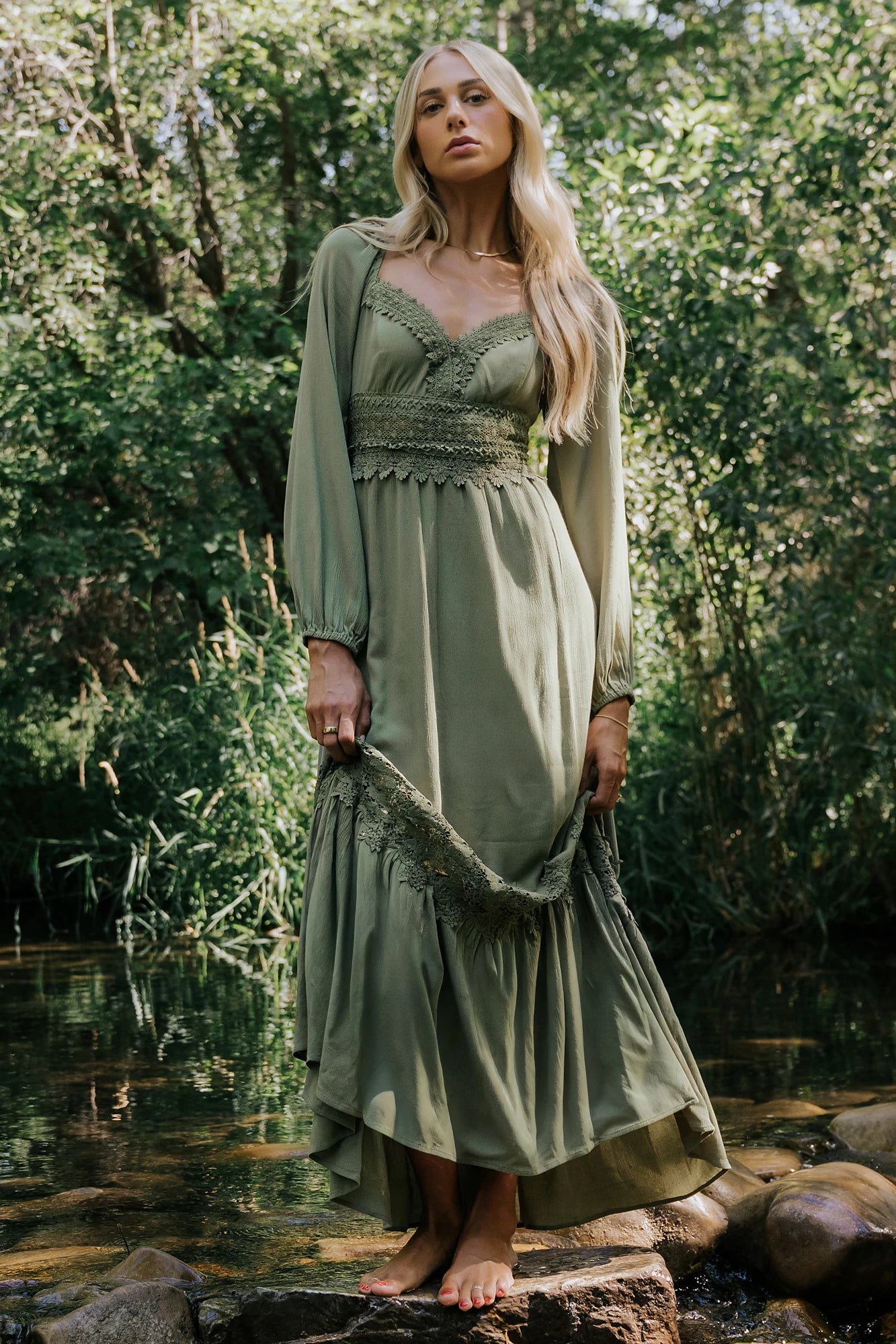 Kristy Boho Lace Maxi Dress