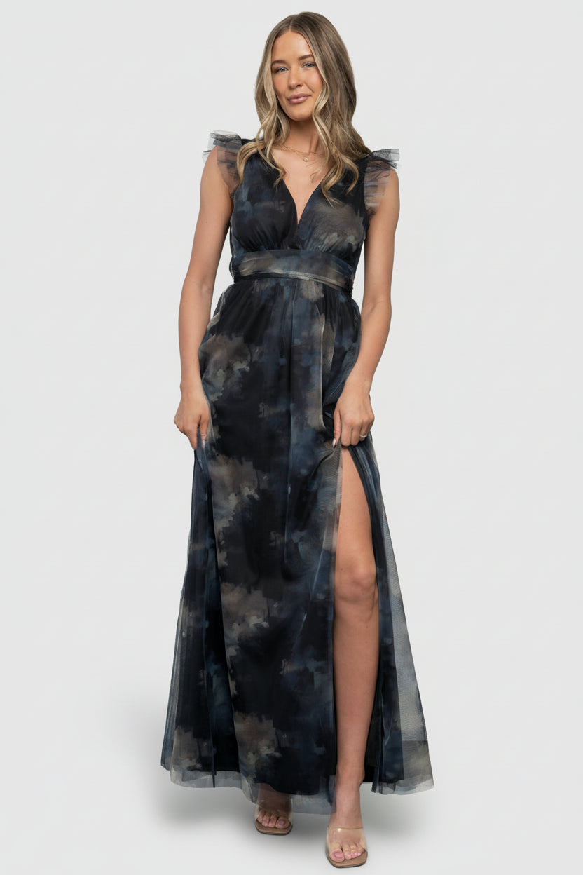 ashlen maxi dress midnight sea Adelyn Maxi Dress - Midnight Floral Maxi