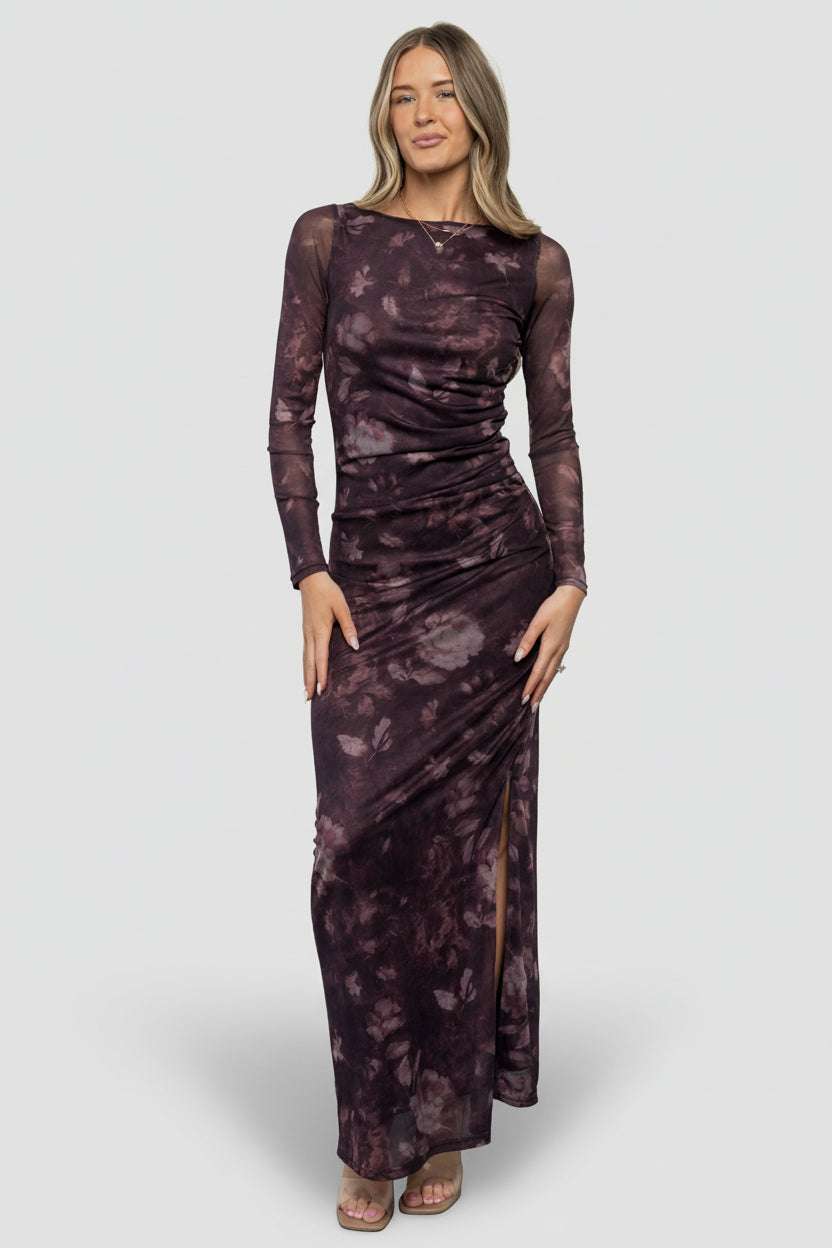 Isadora Maxi Dress | Deep Plum Floral Isadora Maxi Dress | Deep Plum Floral