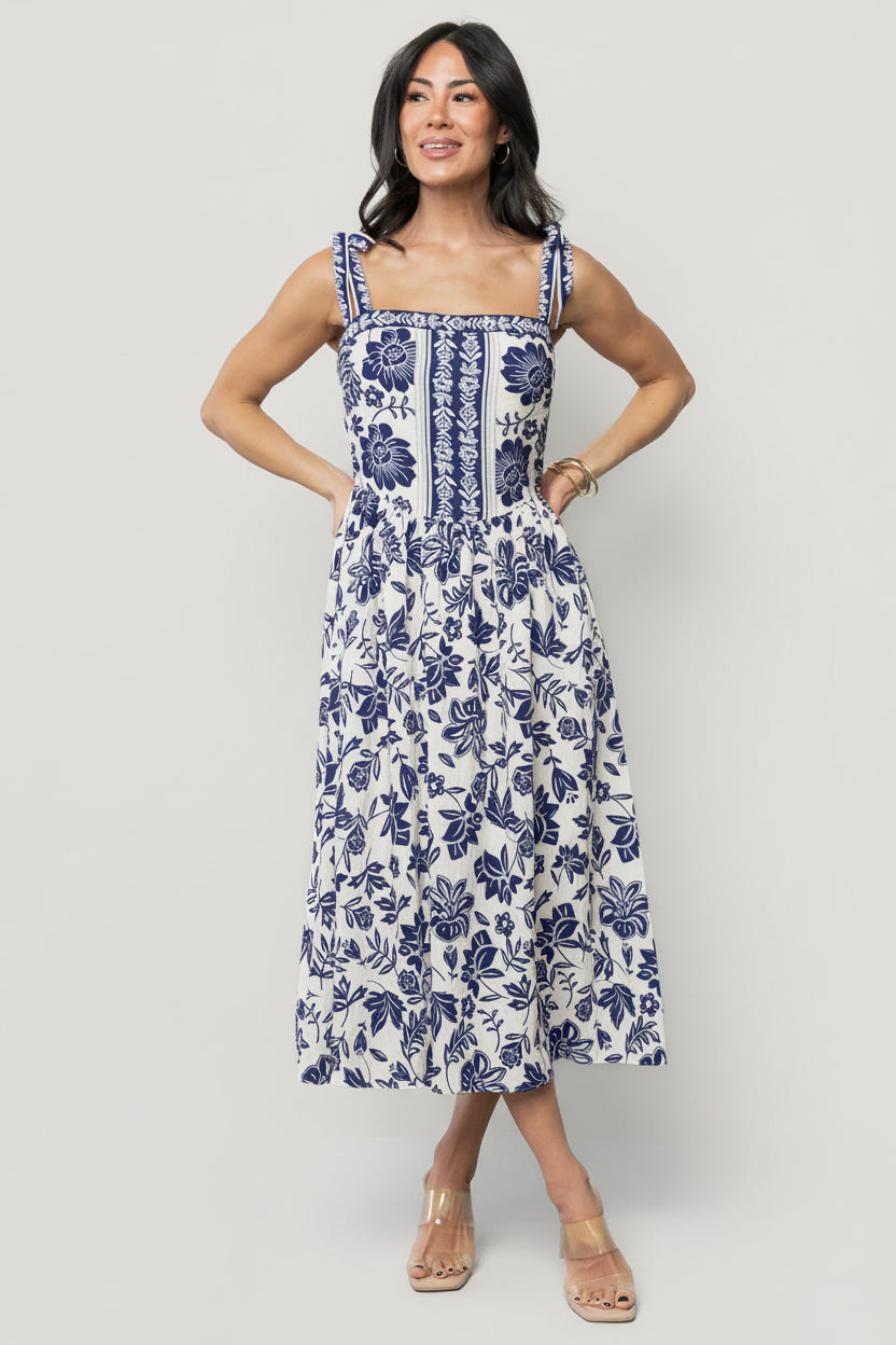 di petsa blue dress Isabel Midi Dress