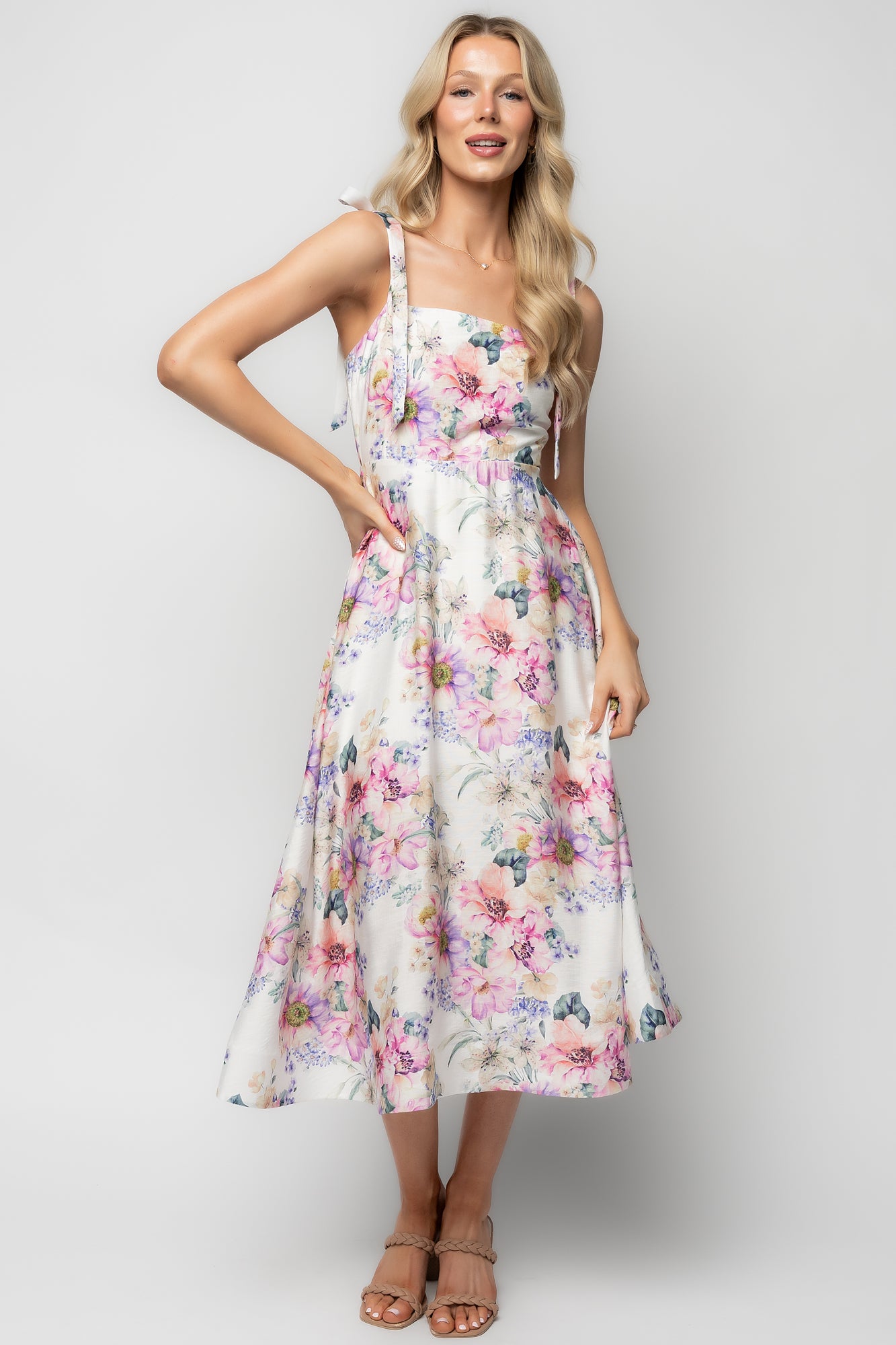 long sleeve embroidered midi dress Blue Flowing Beauty Embroidered Long Sleeve Midi Dress – FARM Rio