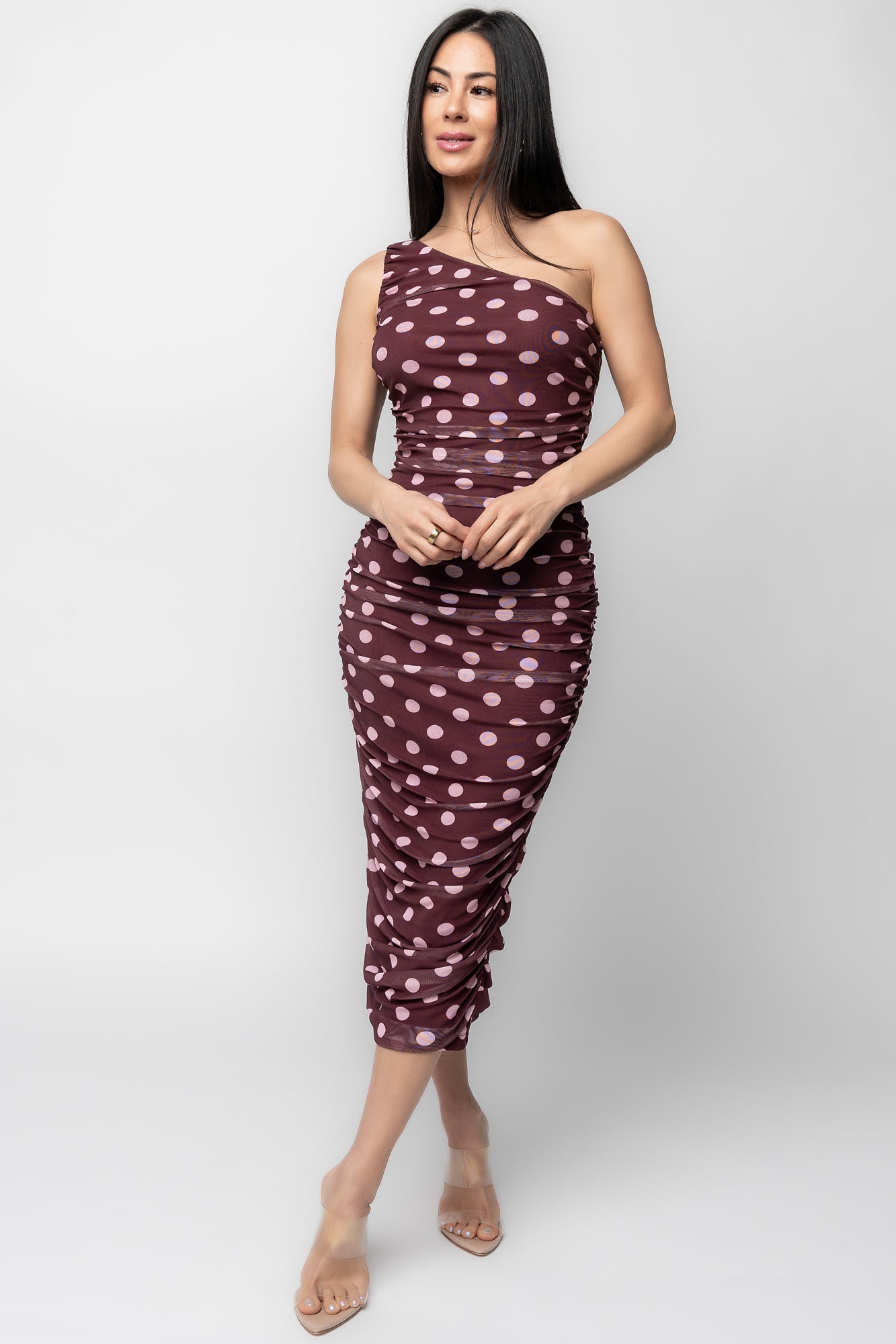 womens one shoulder midi dress Baltic Born Womens Lolli One Shoulder Midi Dress | Berry + Pink | Color: Black womens one shoulder midi dress Baltic Born Womens Lolli One Shoulder Midi Dress | Berry + Pink | Color: Black