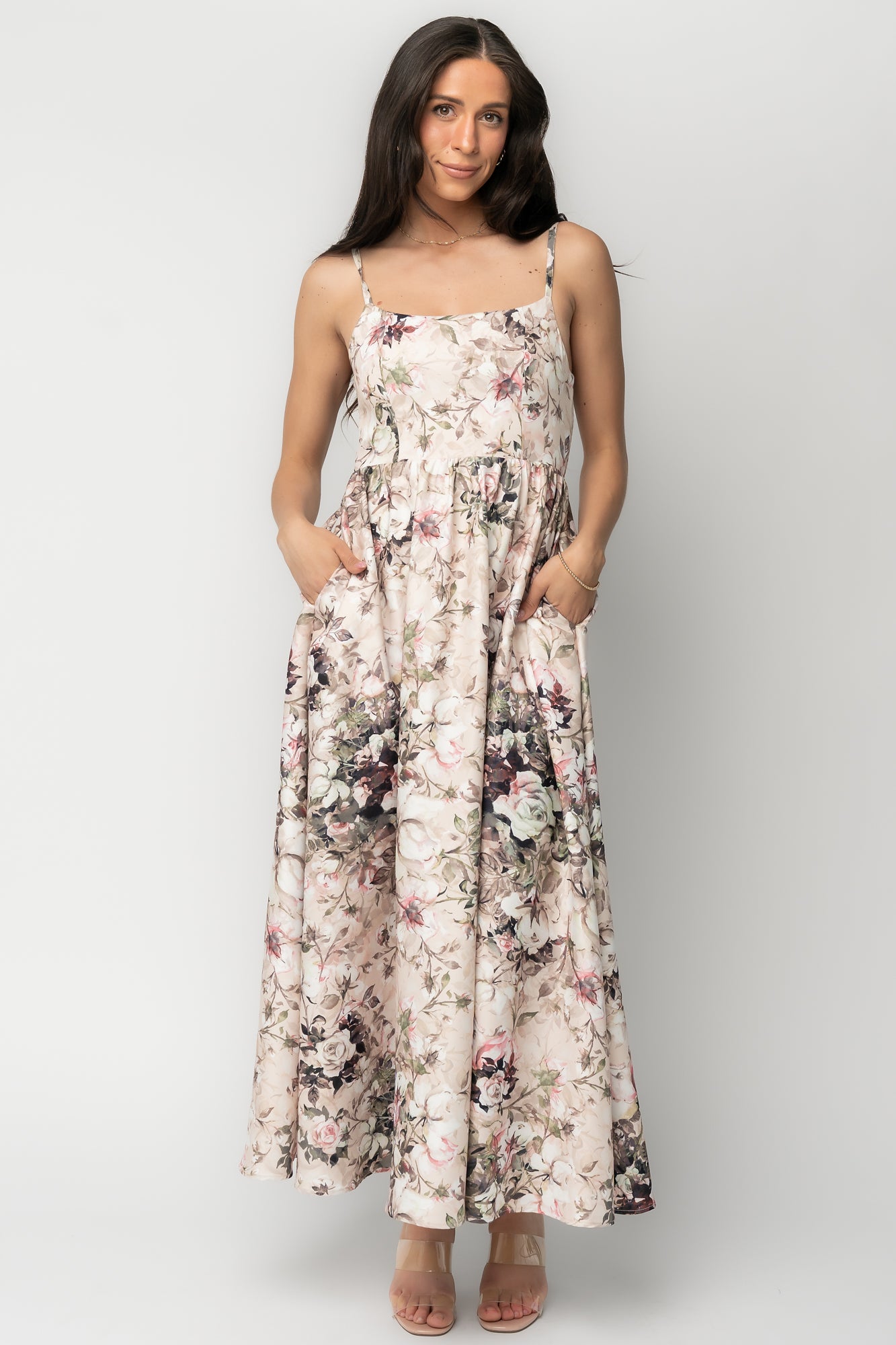 brown summer midi dress O'Neill Women's Linden Woven Midi Dress - Coconut Brown
