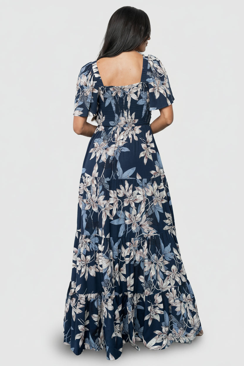Villa Maxi Dress | Blue Floral