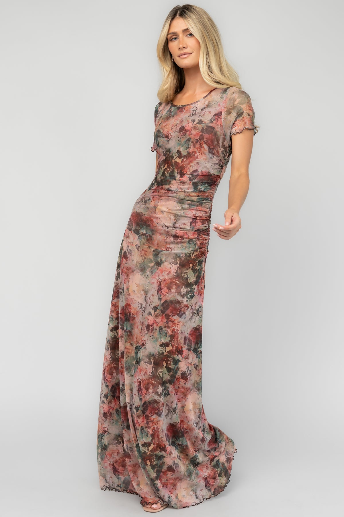 Mackenzie Mesh Maxi Dress | Multi Floral