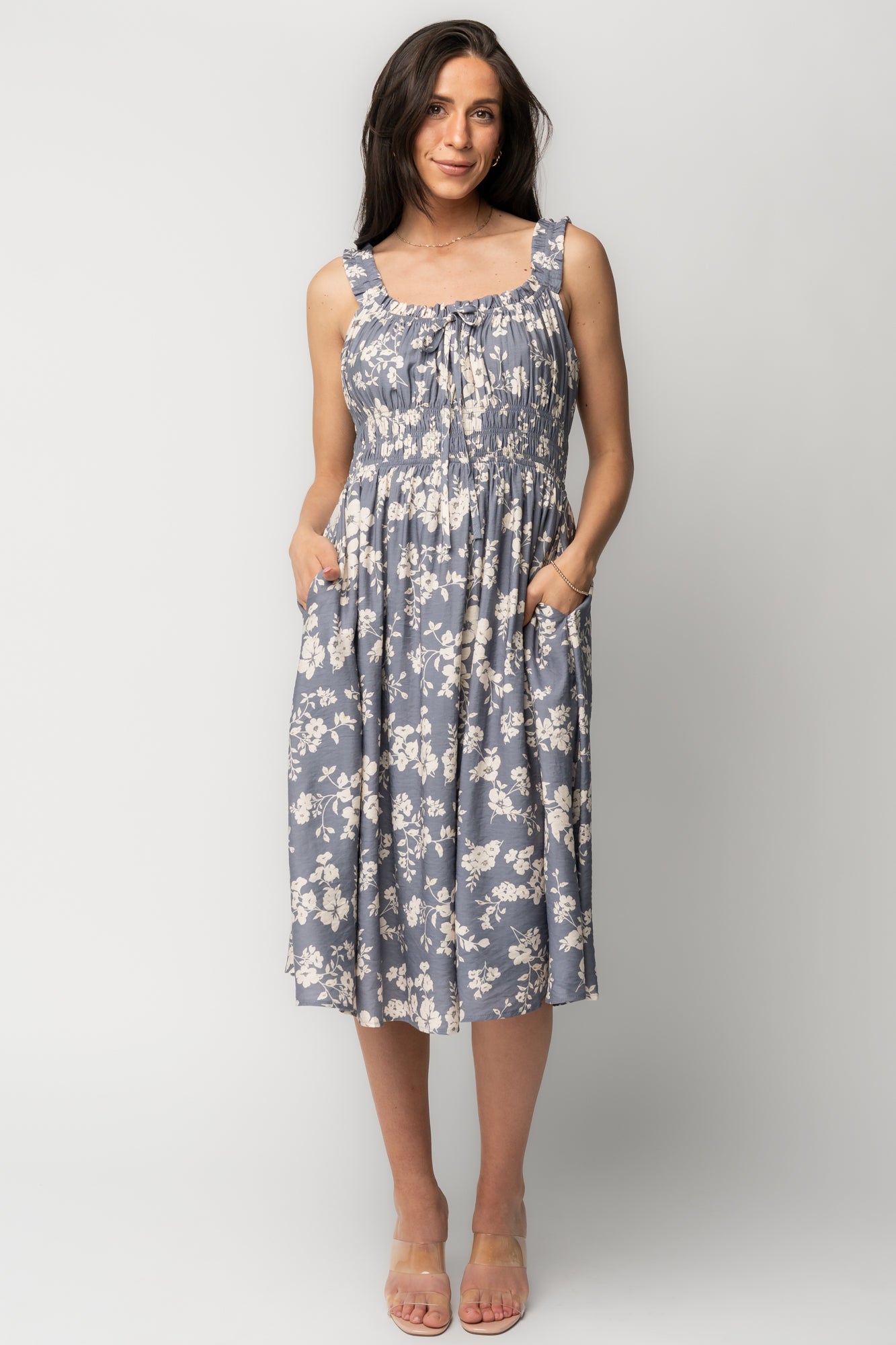 Betty Midi Dress | Slate Floral