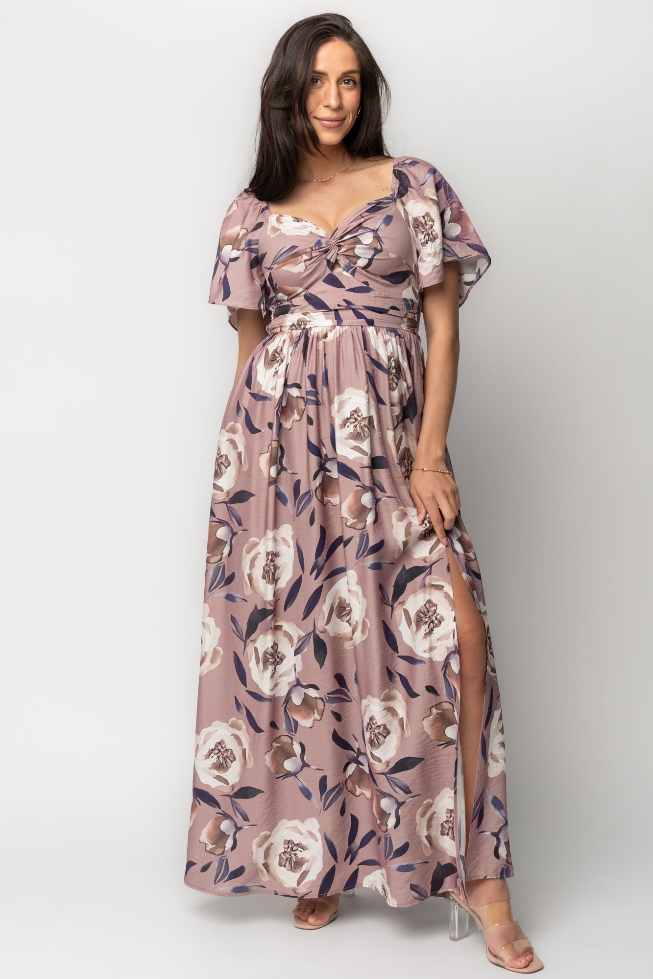Aveline Maxi Dress | Dusty Mauve Floral M Aveline Maxi Dress | Dusty Mauve Floral M