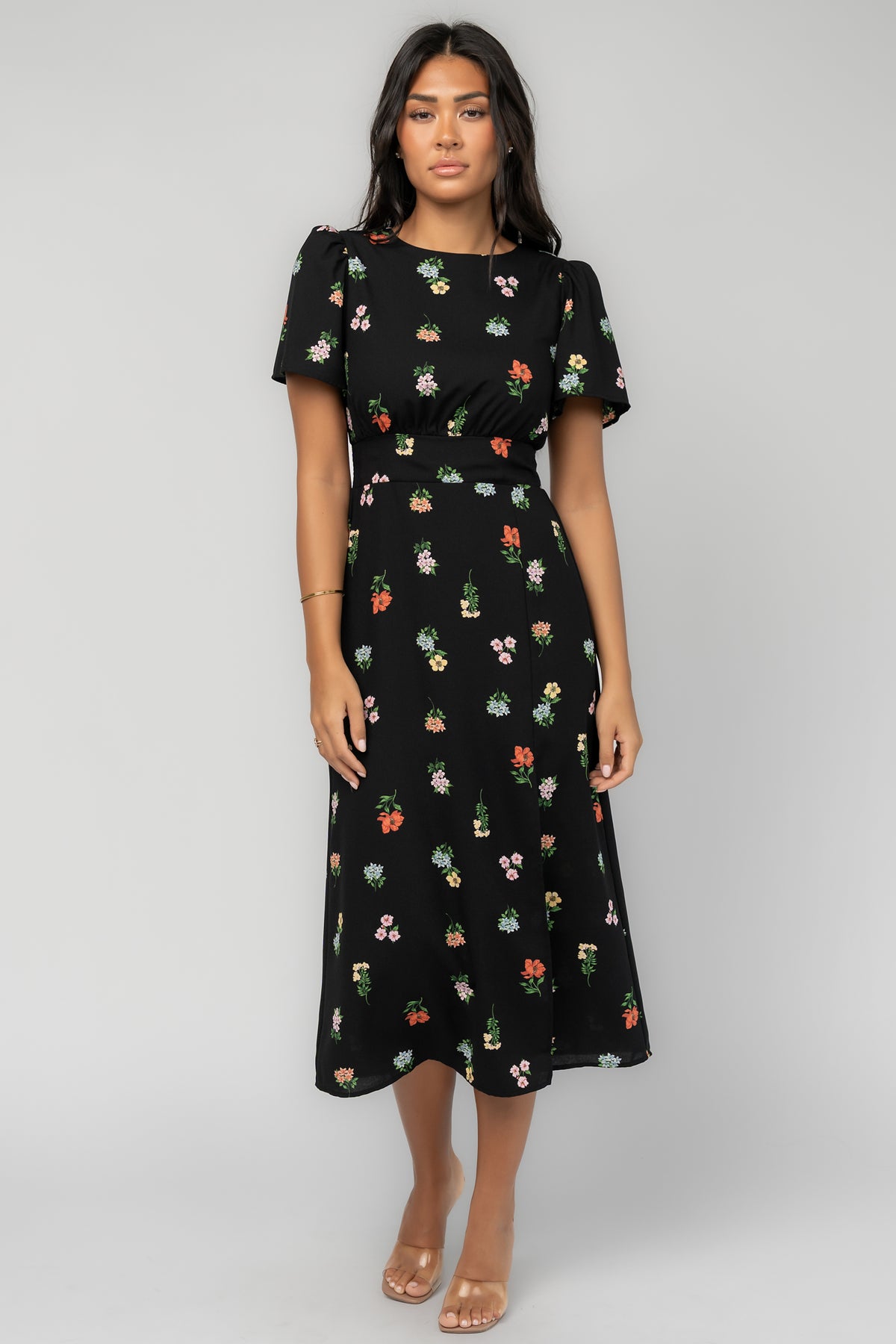 Almeria Dress | Black Floral