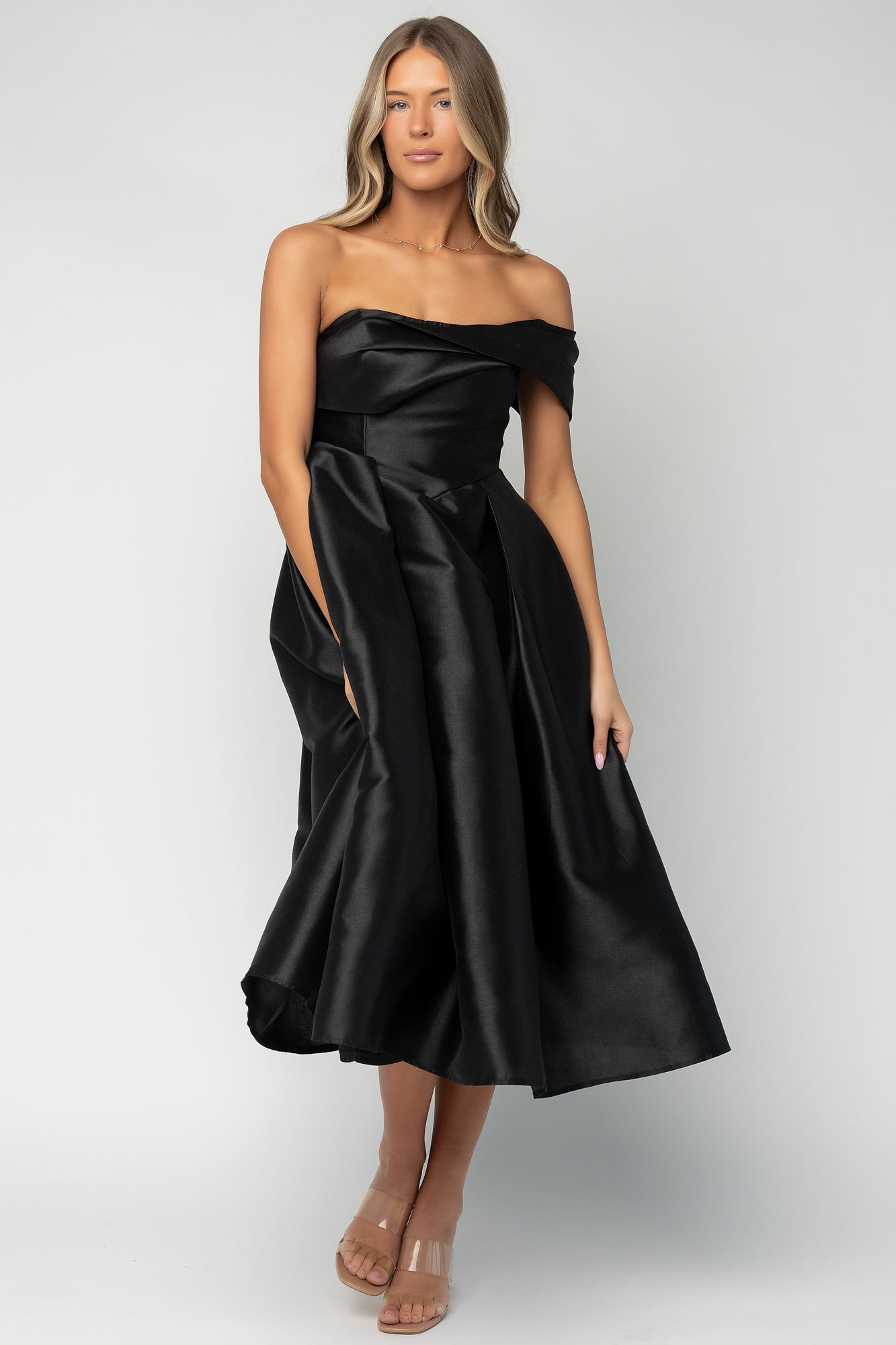 Baltic Born Womens Amani Midi Dress | Black | Size: Medium