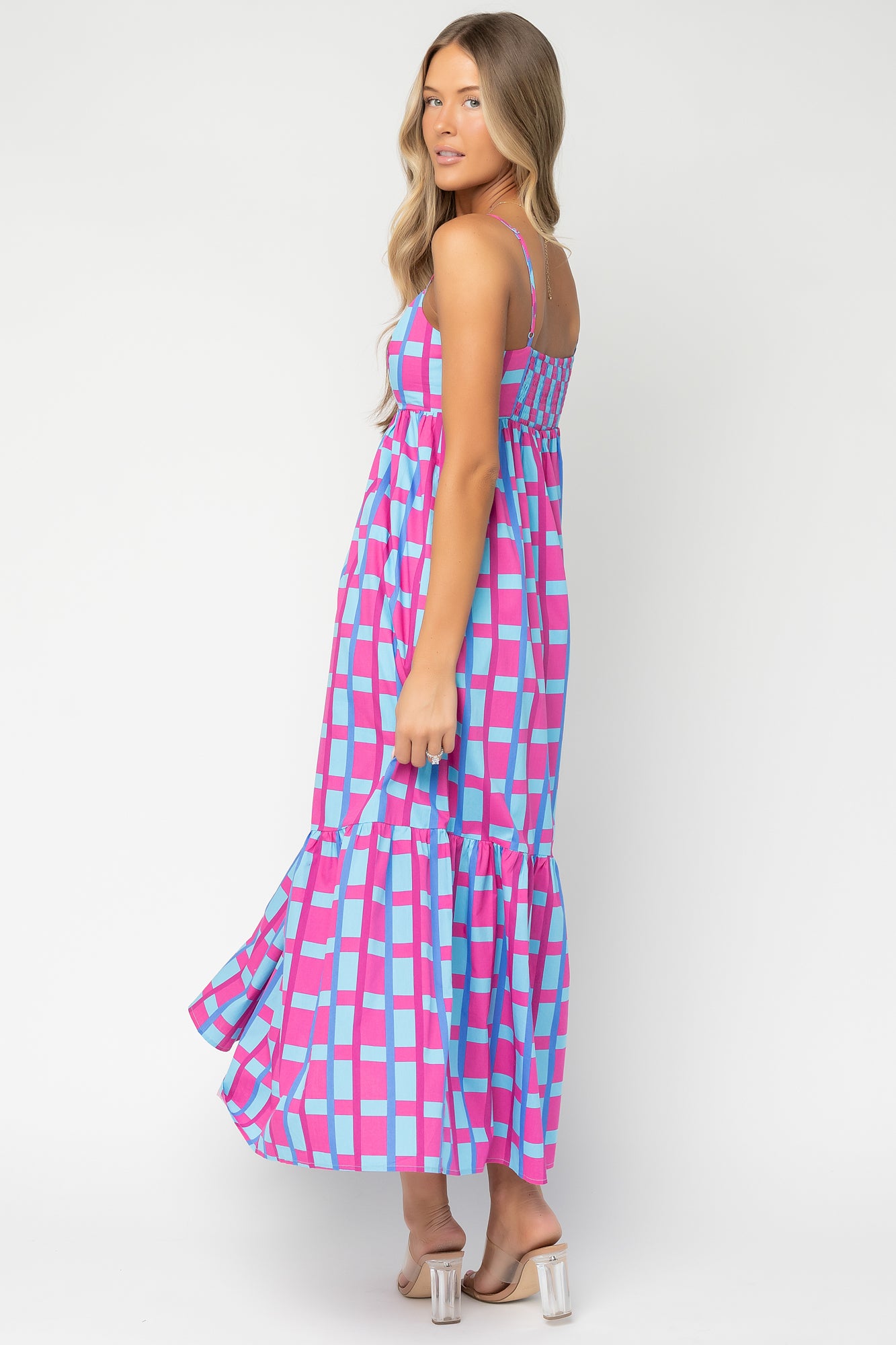 Rita Maxi Dress | Pink + Blue