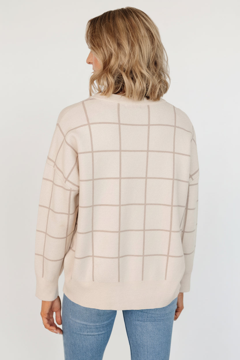 Alden Knit Sweater | Oatmeal + Taupe