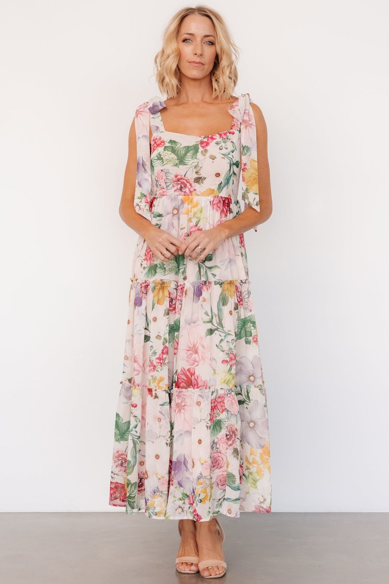 Anita Maxi Dress Blush Multi Floral - Main Image