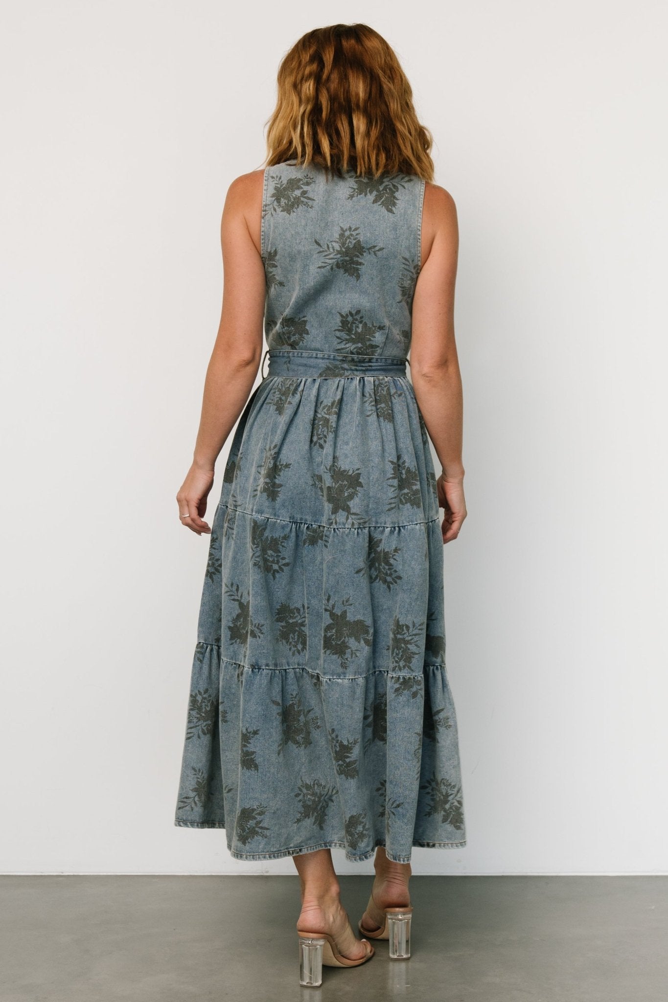 Bernadette Sleeveless Denim Dress | Washed Blue - Baltic Born