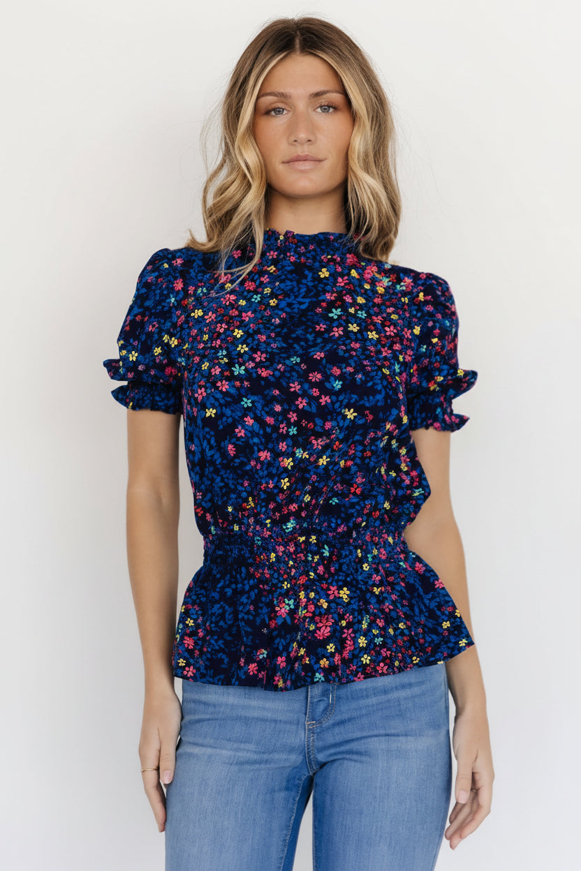 muguet heart button peplum tops 【公式通販】 muguet heart button peplum tops 【公式通販】