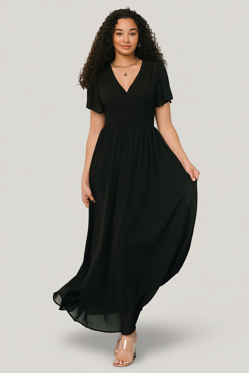 Baltic Born Womens Birdie Maxi Dress | Black | Size: 3XL Baltic Born Womens Birdie Maxi Dress | Black | Size: 3XL