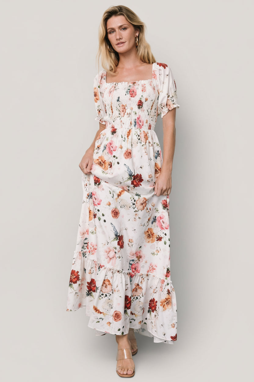 Capri Smocked Maxi Dress | Multi Floral