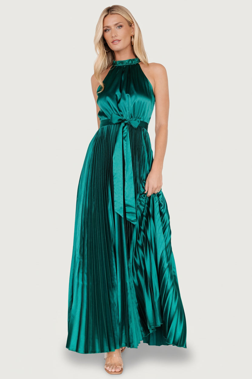 Capulet Pleated Maxi Dress | Emerald Capulet Pleated Maxi Dress | Emerald
