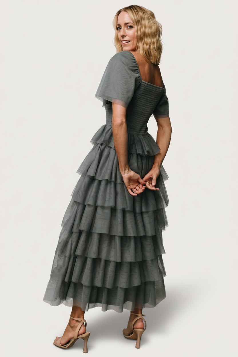 Cherise Tulle Tiered Dress | Blue Sage