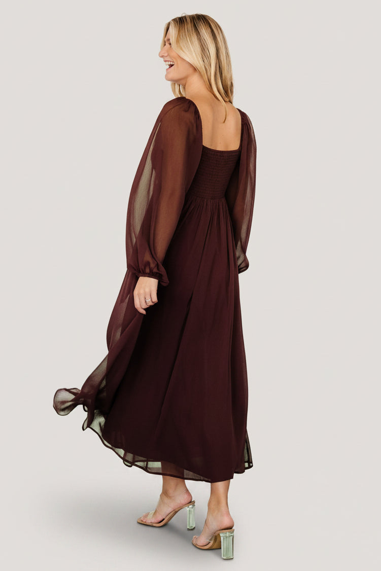 Dione Midi Dress | Mahogany