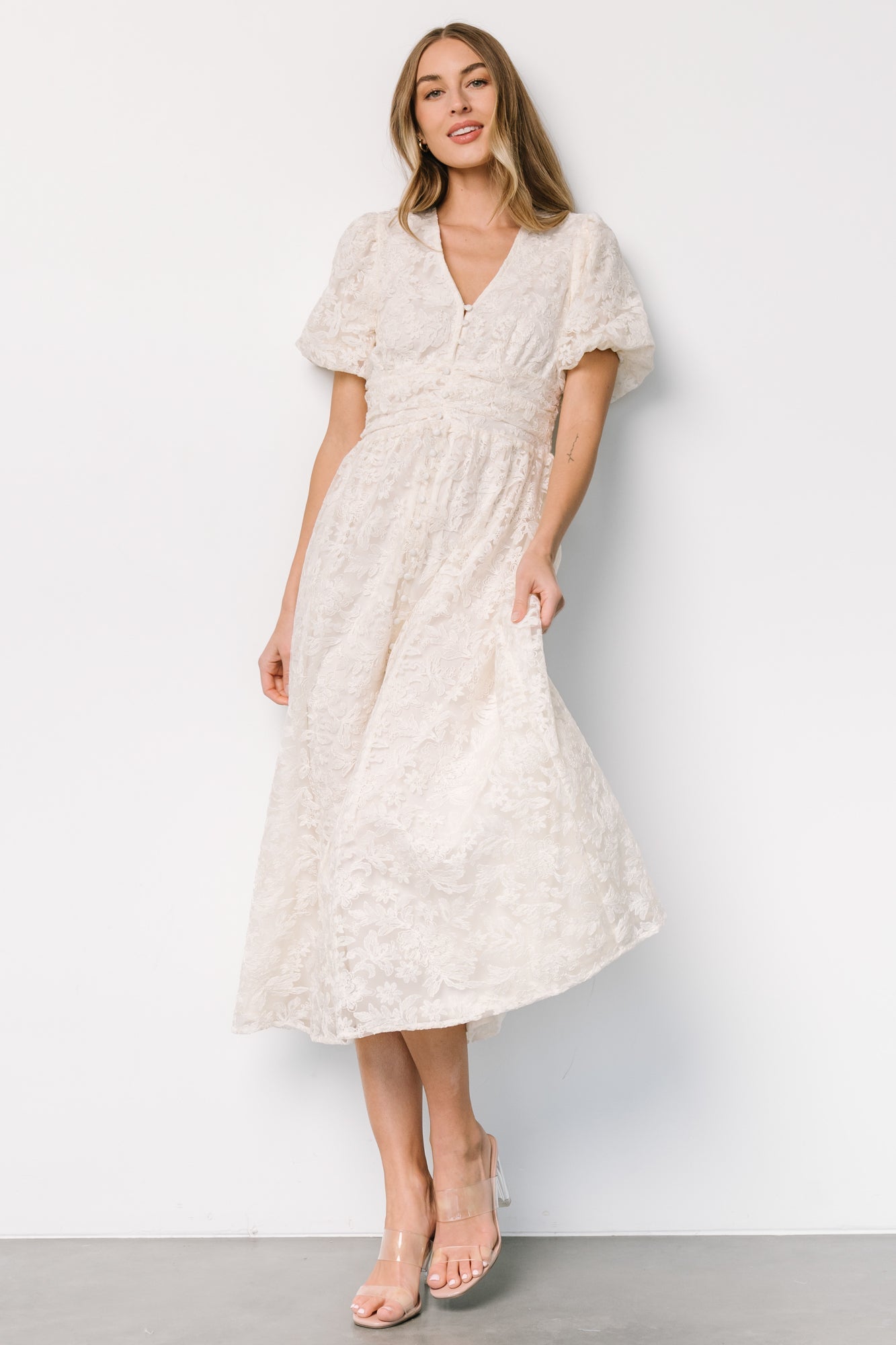 Edwina Lace Dress | Vintage Cream - Baltic Born