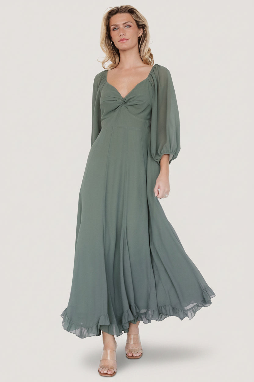 navy blue dress for baby girl What's the Best Shade of Sage Green for Bridesmaid Dresses? main image 1