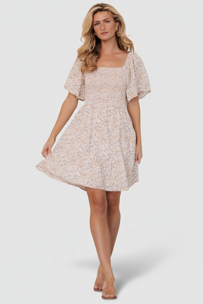 sachin and babi light blue dress Baltic Born Womens Idera Short Dress | Cream Floral