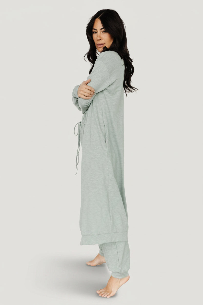 Janae Jumpsuit + Cardigan Set | Sage