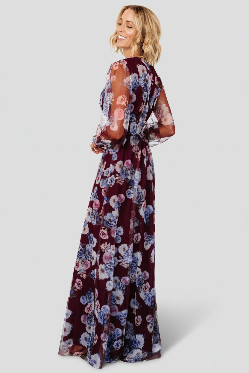 Layla Tulle Maxi Dress | Mulberry Floral - Baltic Born