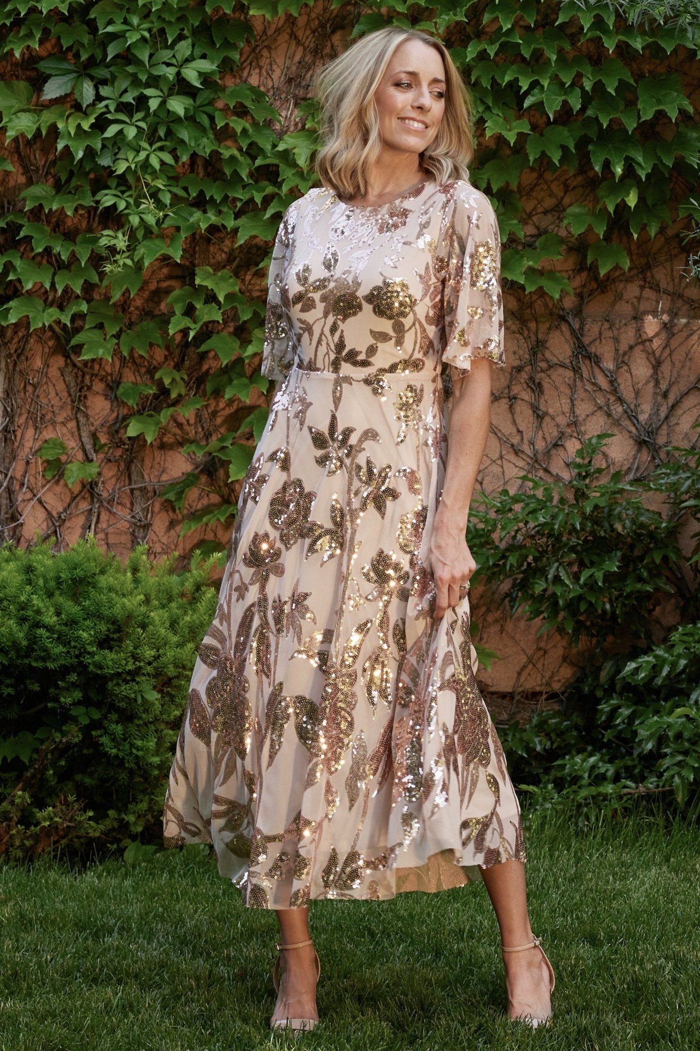 Lucy Sequin Dress | Rose Gold Lucy Sequin Dress | Rose Gold