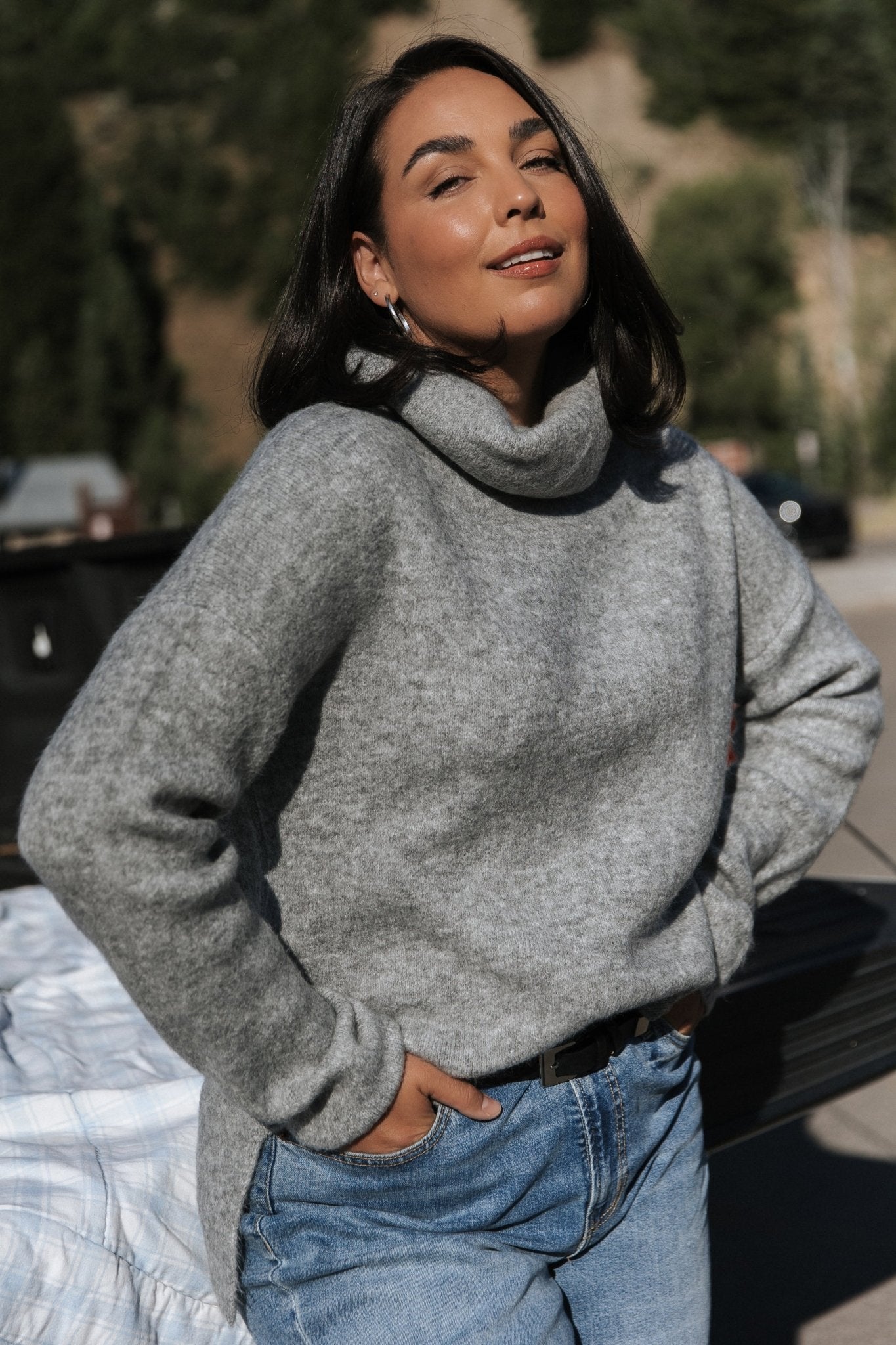 Lyon Turtleneck Sweater Gray - Main Image