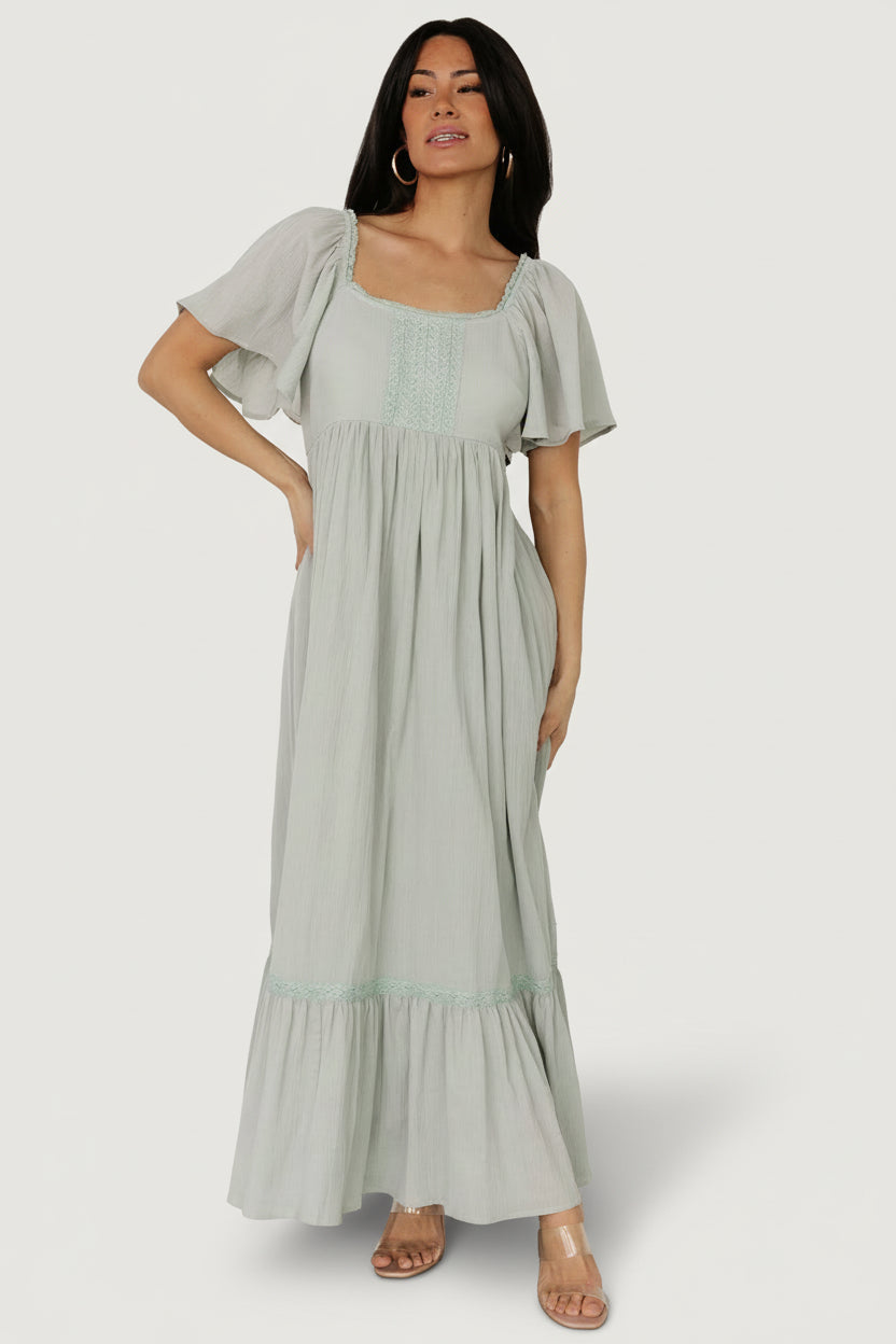 Baltic Born Womens Maeve Maxi Dress | Dusty Sage | Size: Large Baltic Born Womens Maeve Maxi Dress | Dusty Sage | Size: Large
