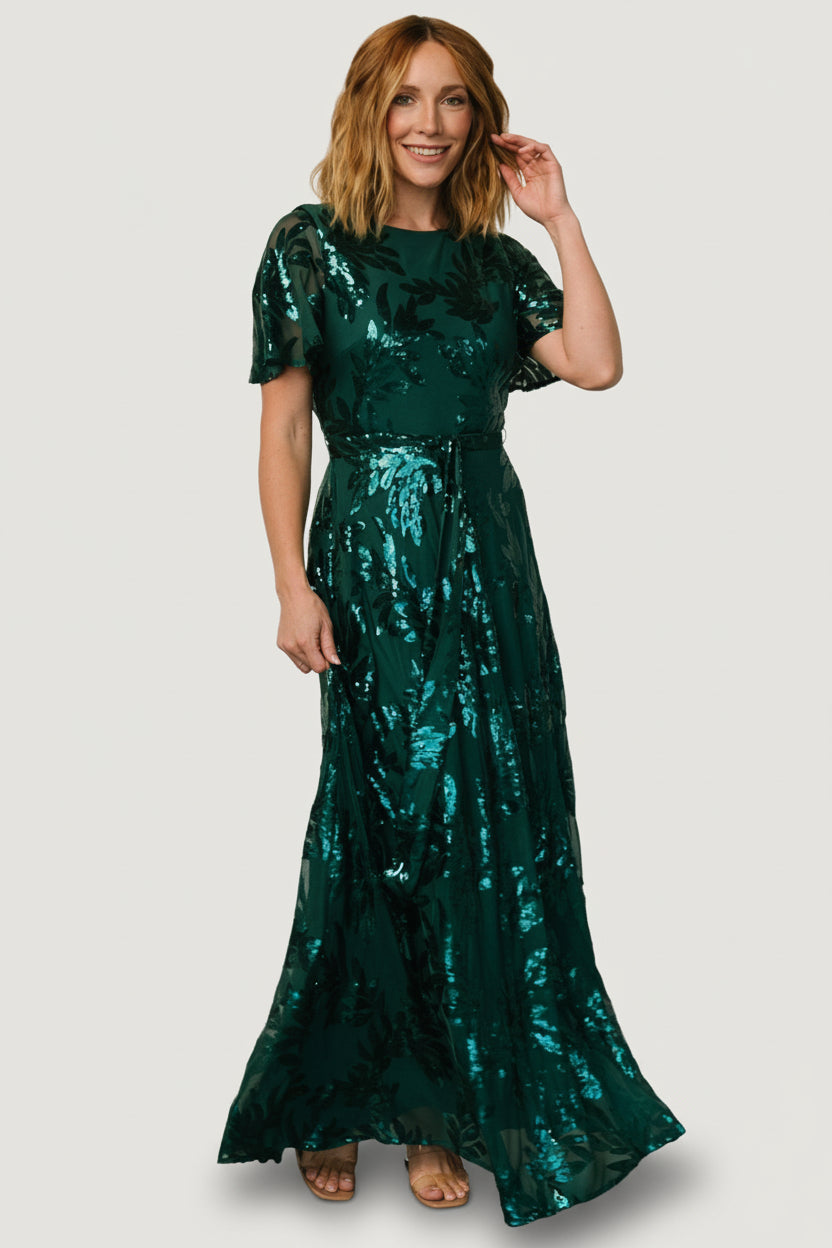 Baltic Born Womens Muse Sequin Maxi Dress | Emerald | Size: Medium Baltic Born Womens Muse Sequin Maxi Dress | Emerald | Size: Medium