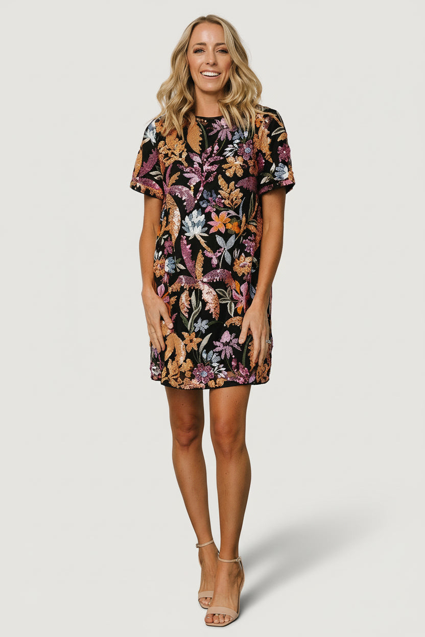 Baltic Born Women's Patricia Sequin Short Dress - Black - Mini dresses Baltic Born Women's Patricia Sequin Short Dress - Black - Mini dresses