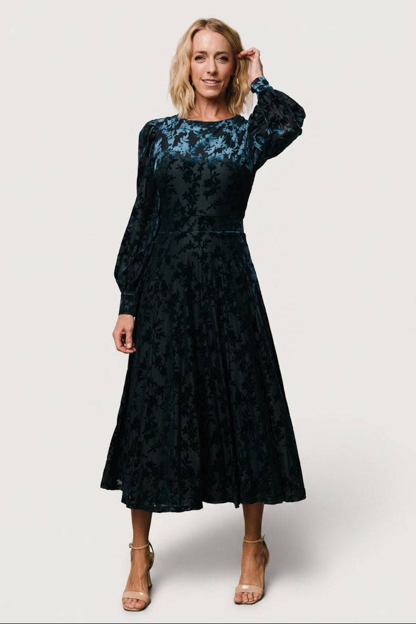 Baltic Born Womens Savi Tie Back Dress | Deep Teal | Size: Small Baltic Born Womens Savi Tie Back Dress | Deep Teal | Size: Small