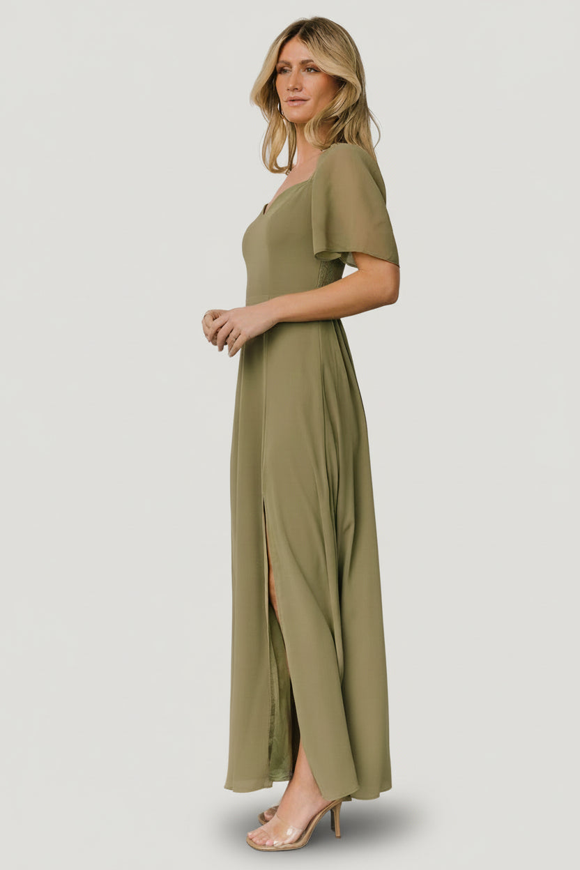 Sierra Sweetheart Maxi Dress | Dusty Olive - Baltic Born