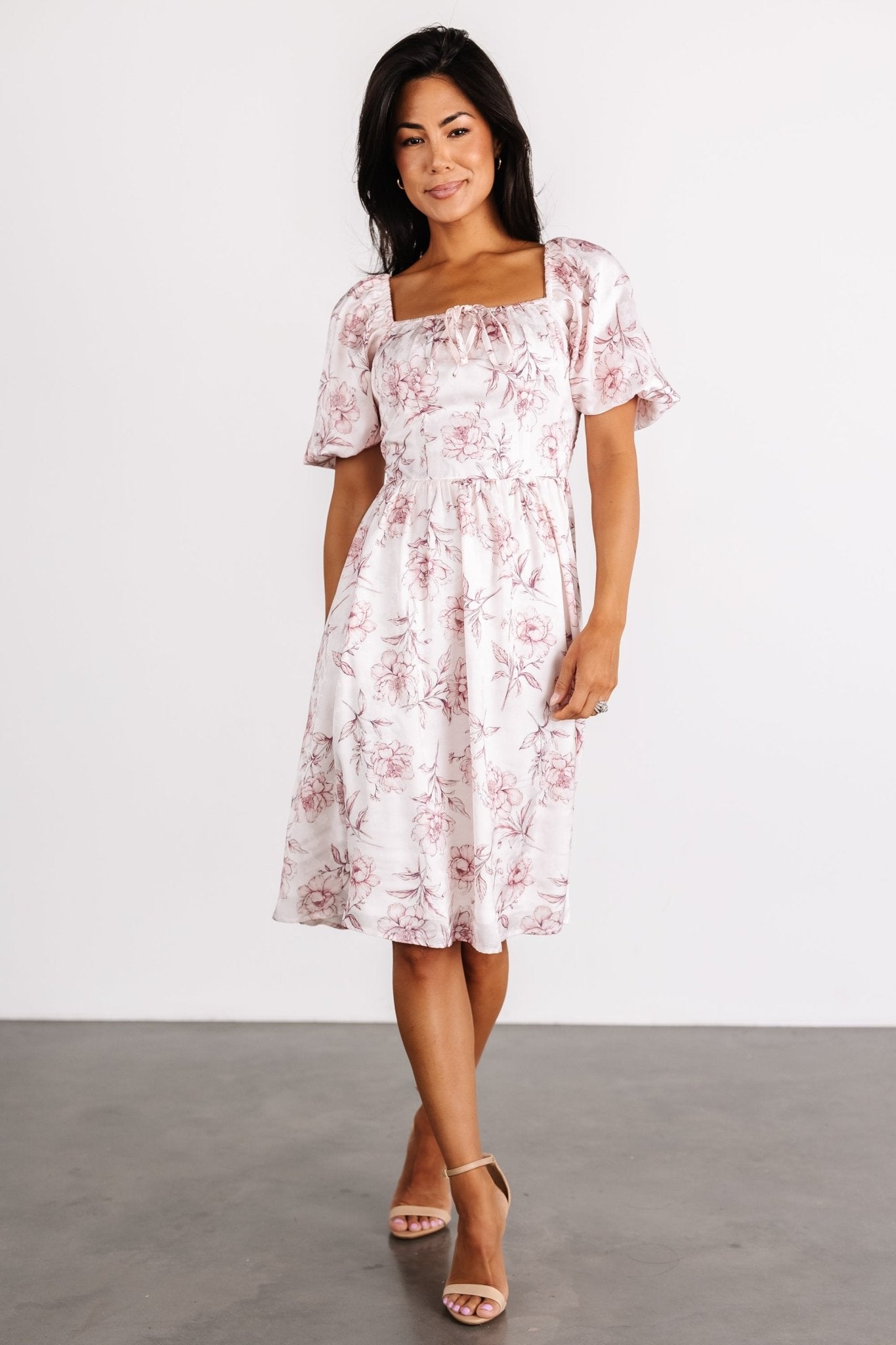 Baltic Born Womens Sonnet Short Dress | Blush Floral Baltic Born Womens Sonnet Short Dress | Blush Floral