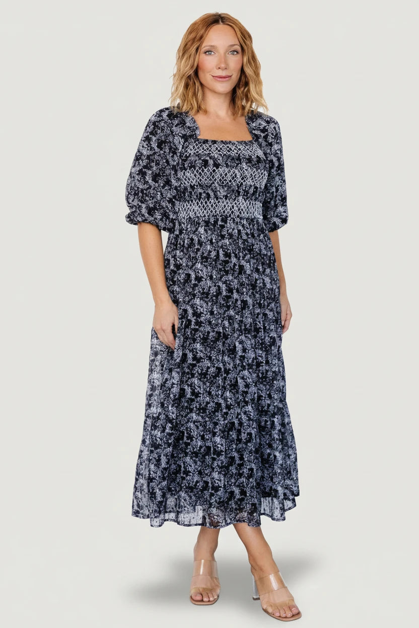 o.p.t classic smocked dress o.p.t Classic Smocked Dress