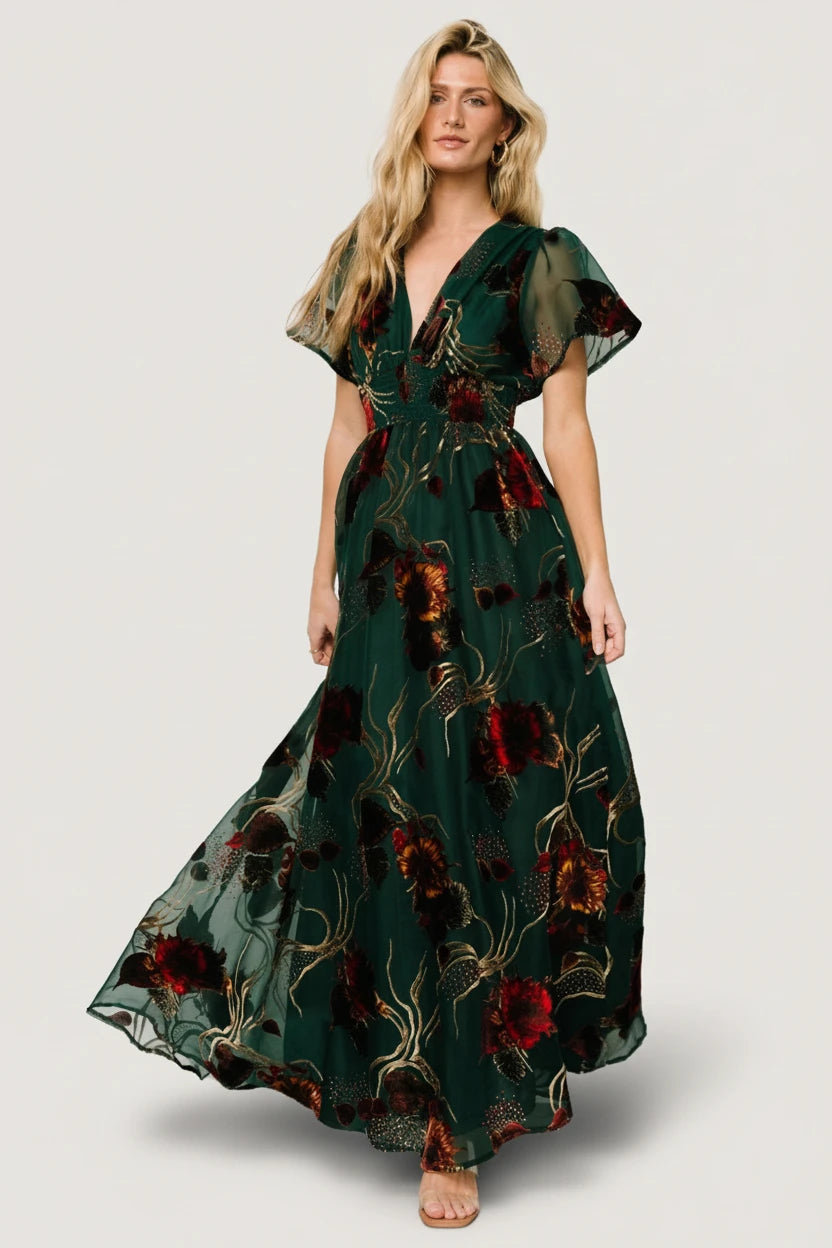 Baltic Born Womens Valen Maxi Dress | Jade Multi