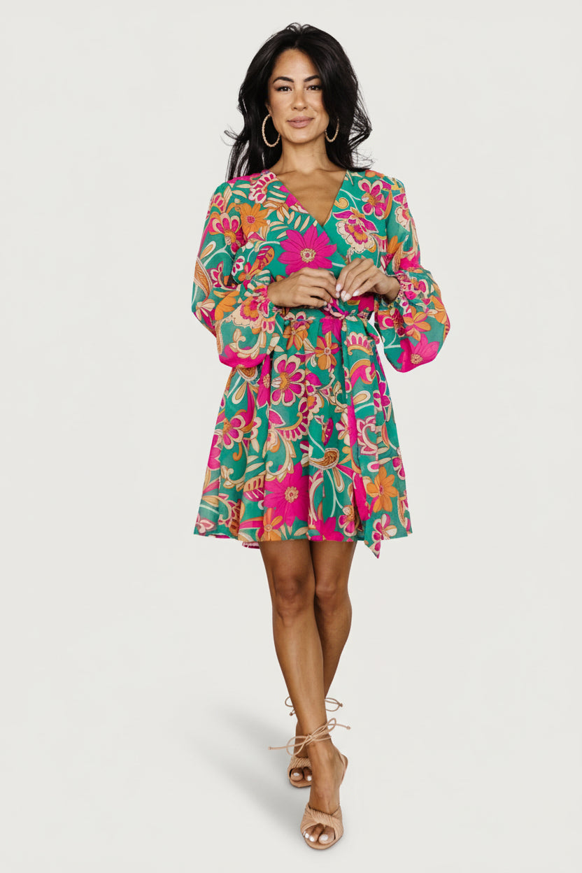 Baltic Born Womens Wesley Mini Dress | Green Multi | Size: Small Baltic Born Womens Wesley Mini Dress | Green Multi | Size: Small