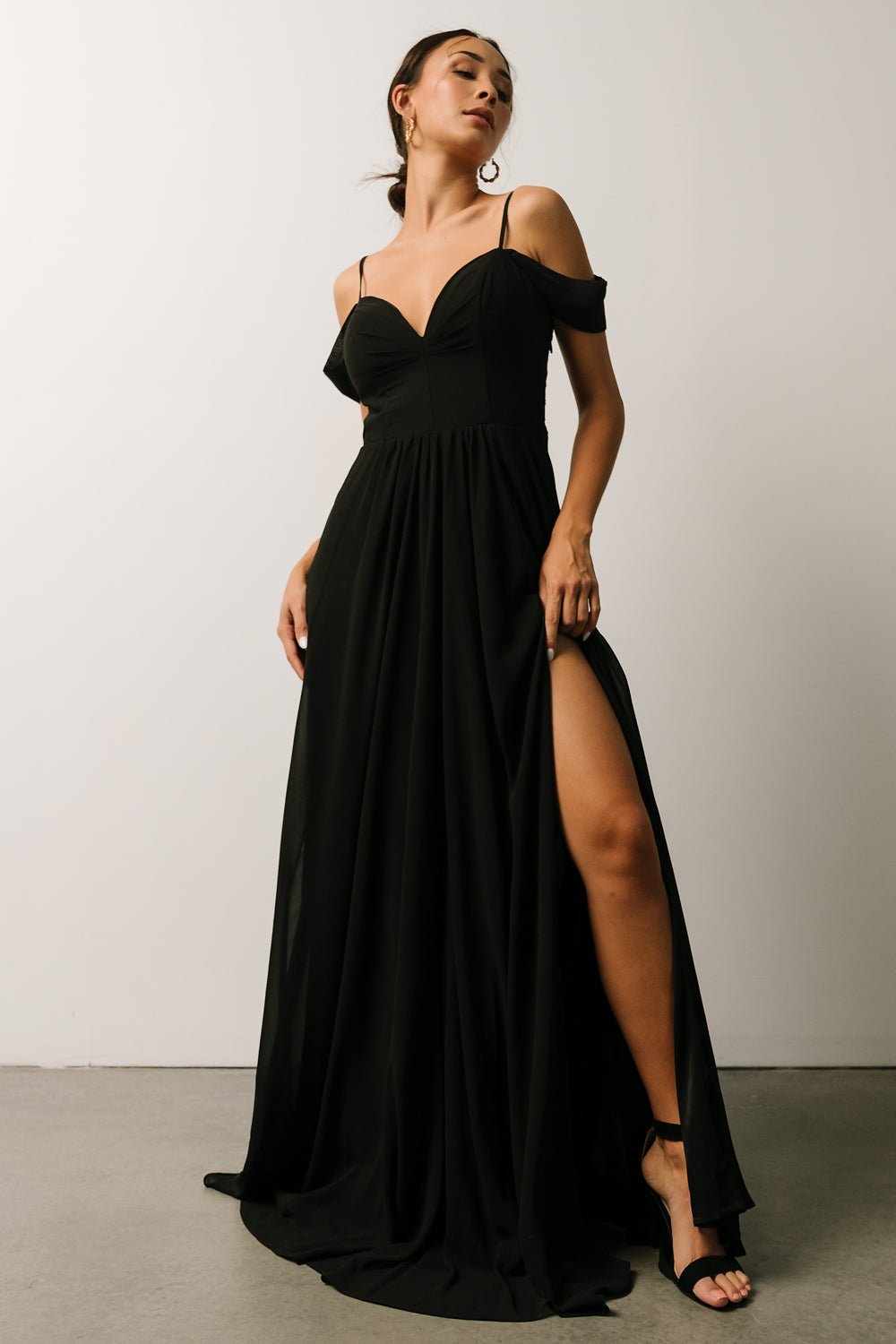 Lace Maxi Dress Black