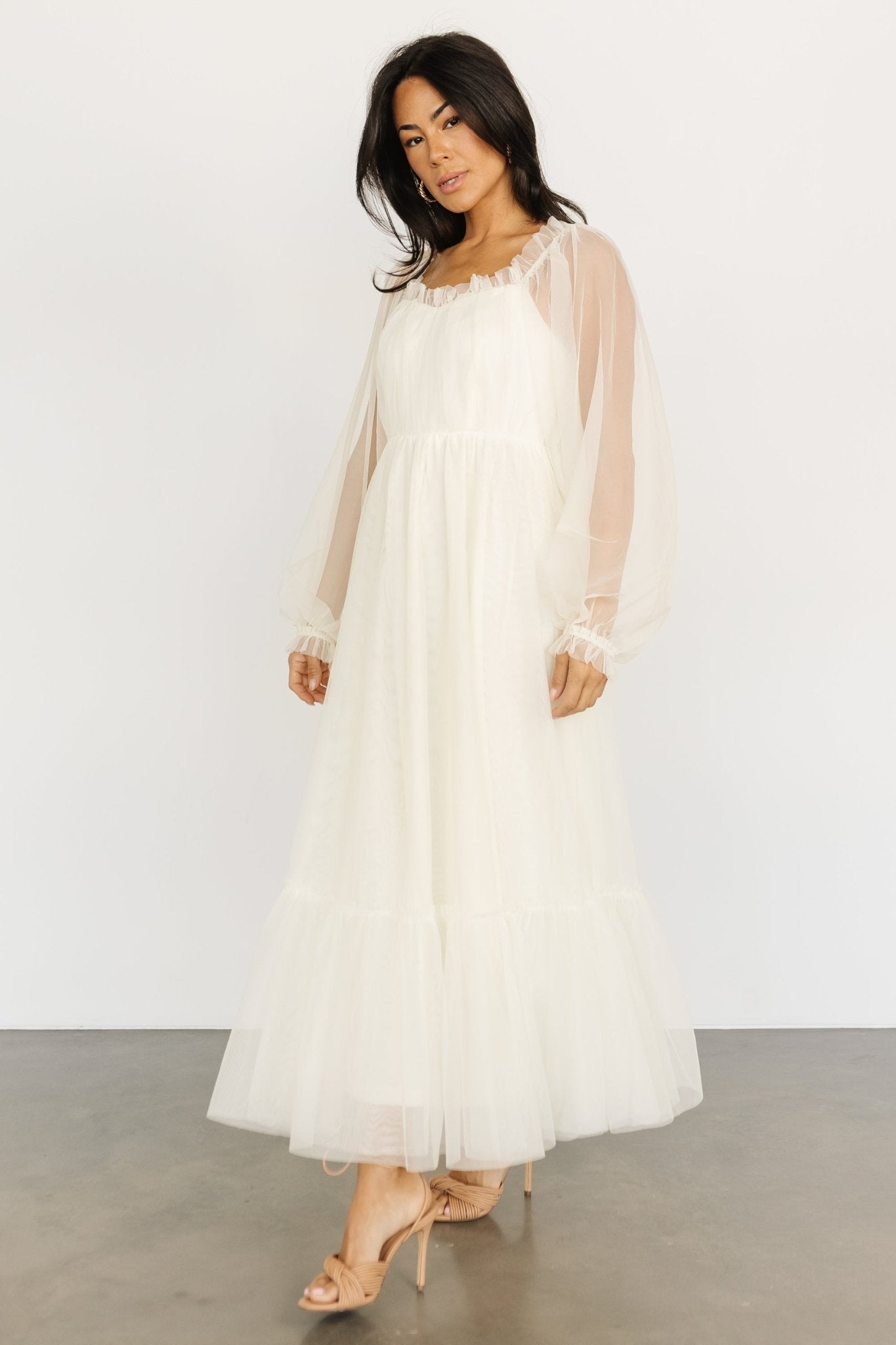 Gloria Lace Maxi Dress, White