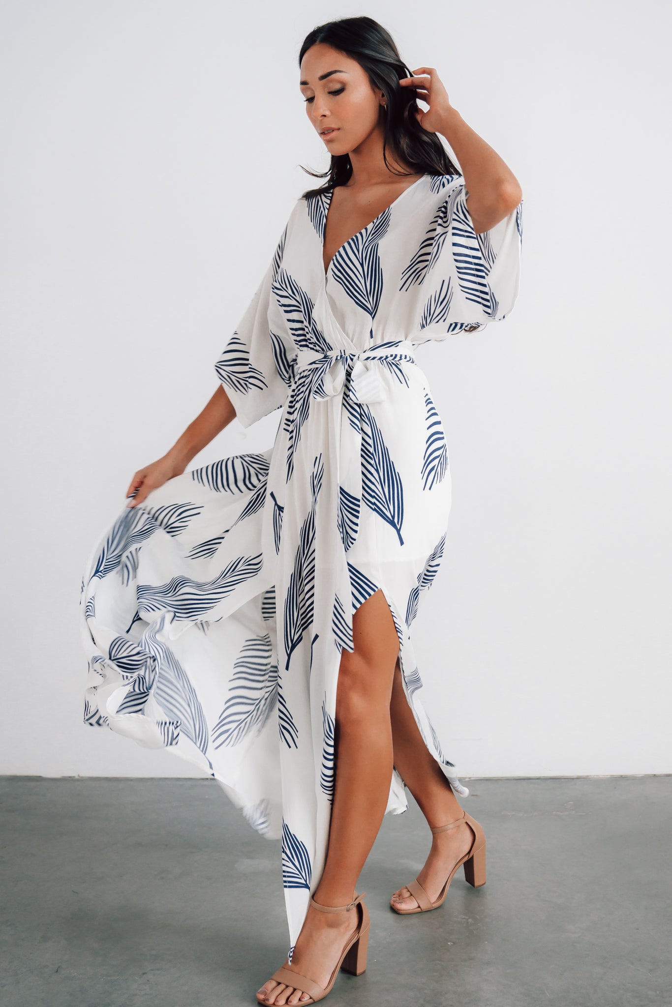 Corinth Print Maxi Dress | Navy - Baltic Born