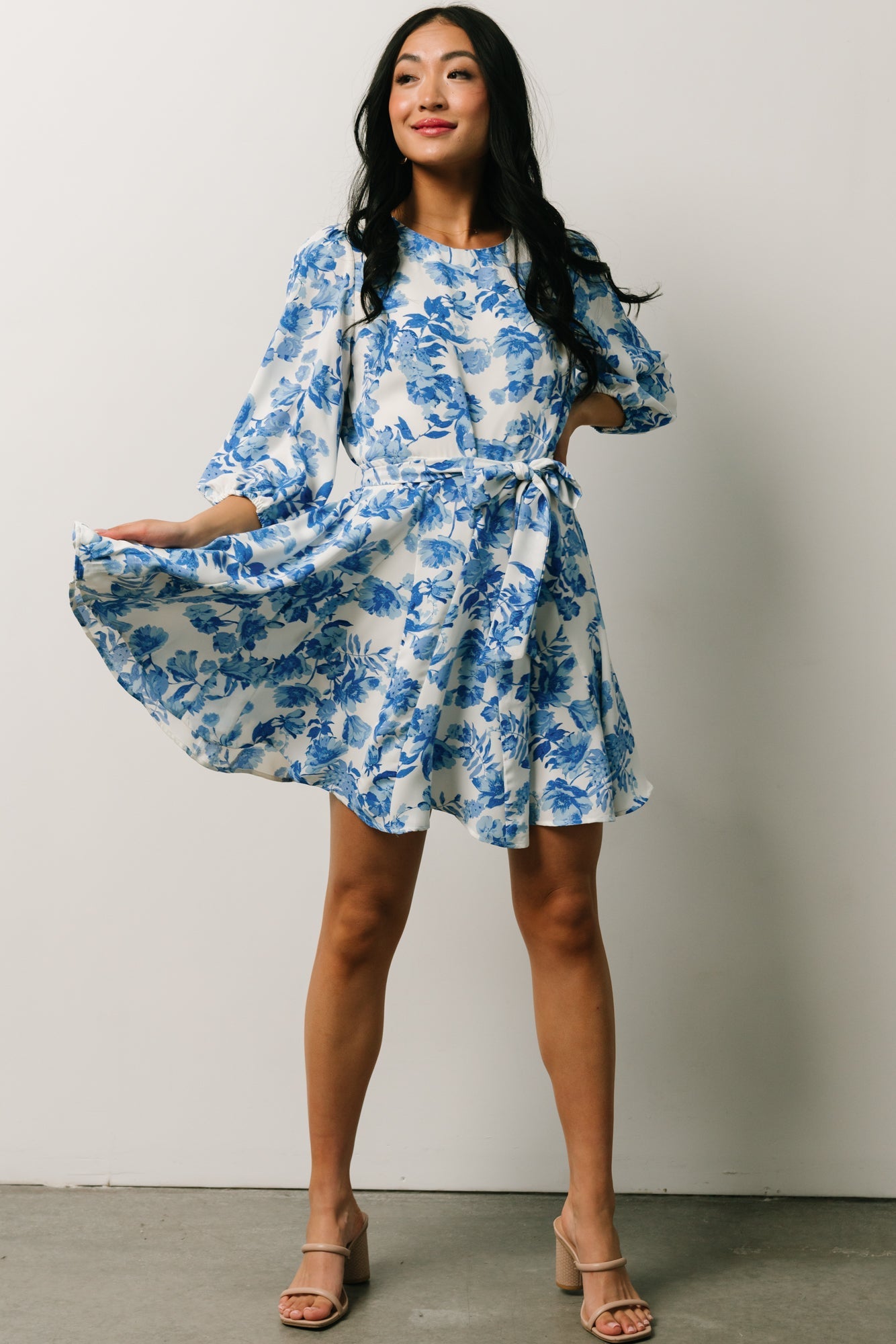 Elena Mini Blue | | Born French Baltic Dress Floral