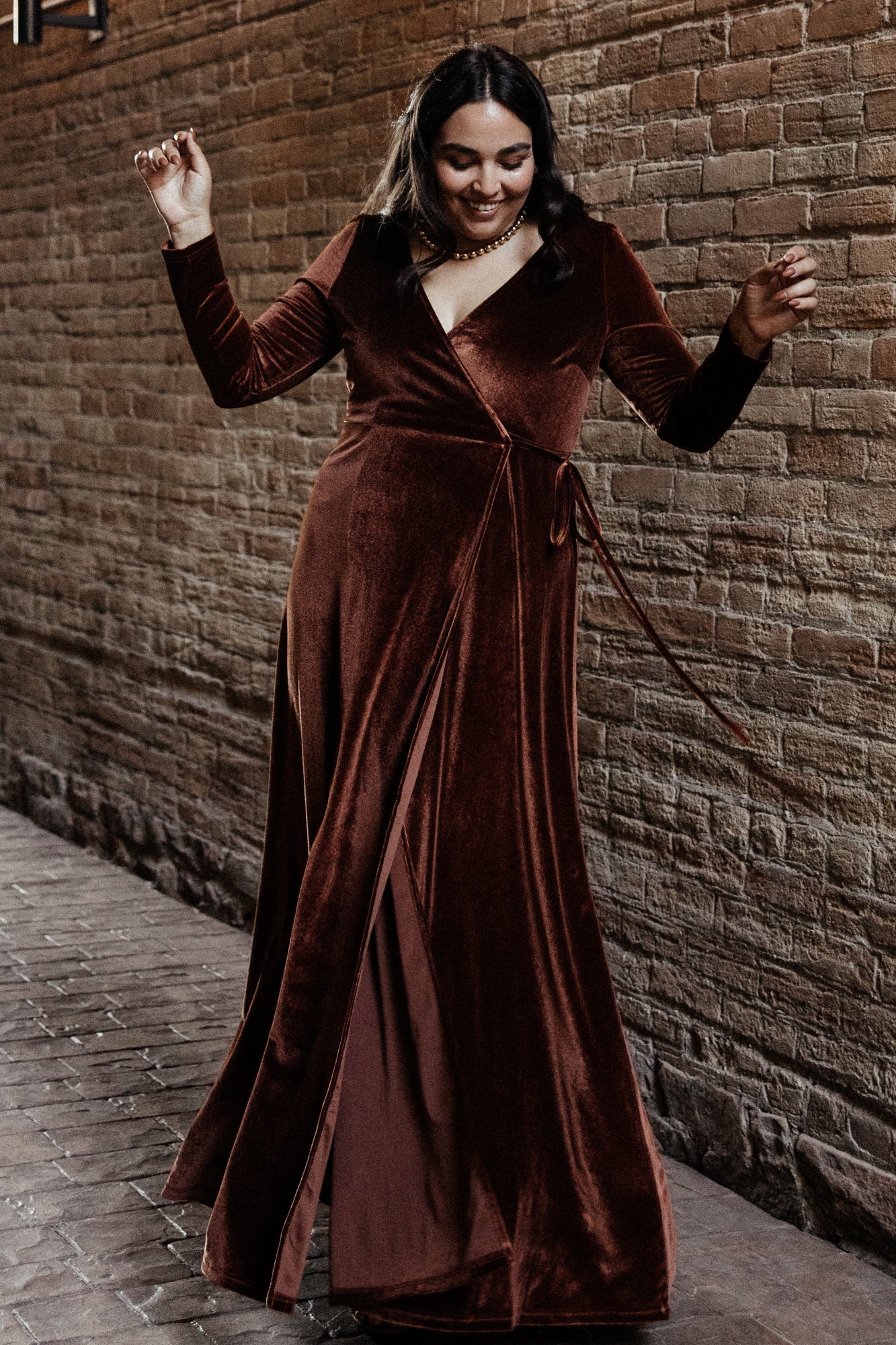 Velvet long maxi dress Clearance