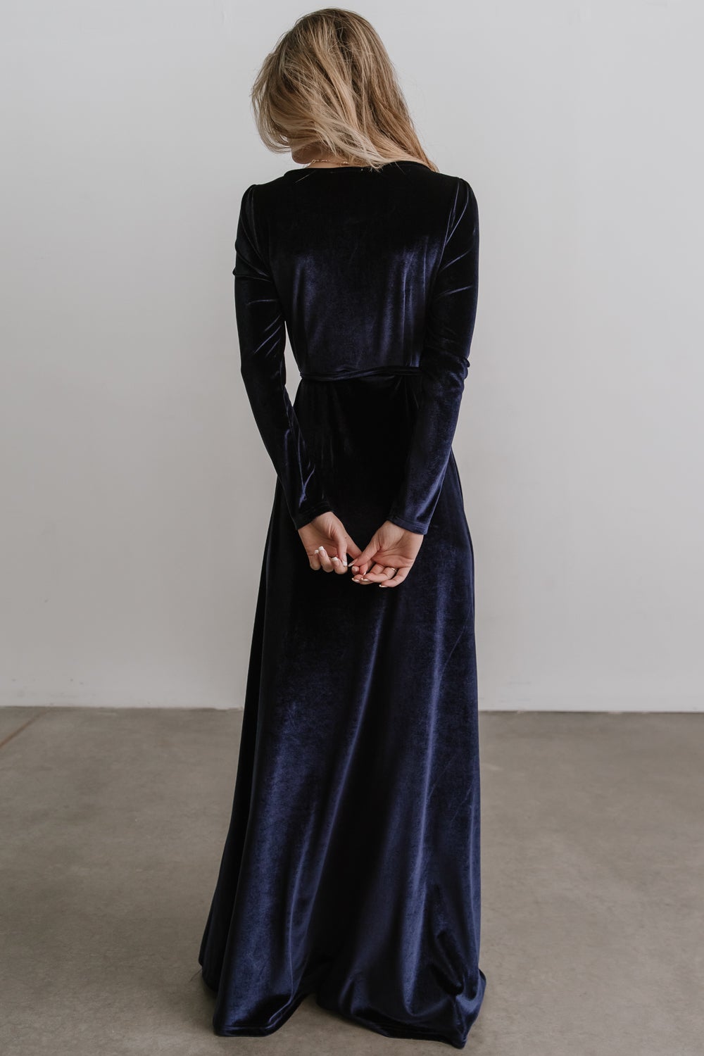 Esmerelda Velvet Wrap Maxi Dress, Women's Bronze Dresses