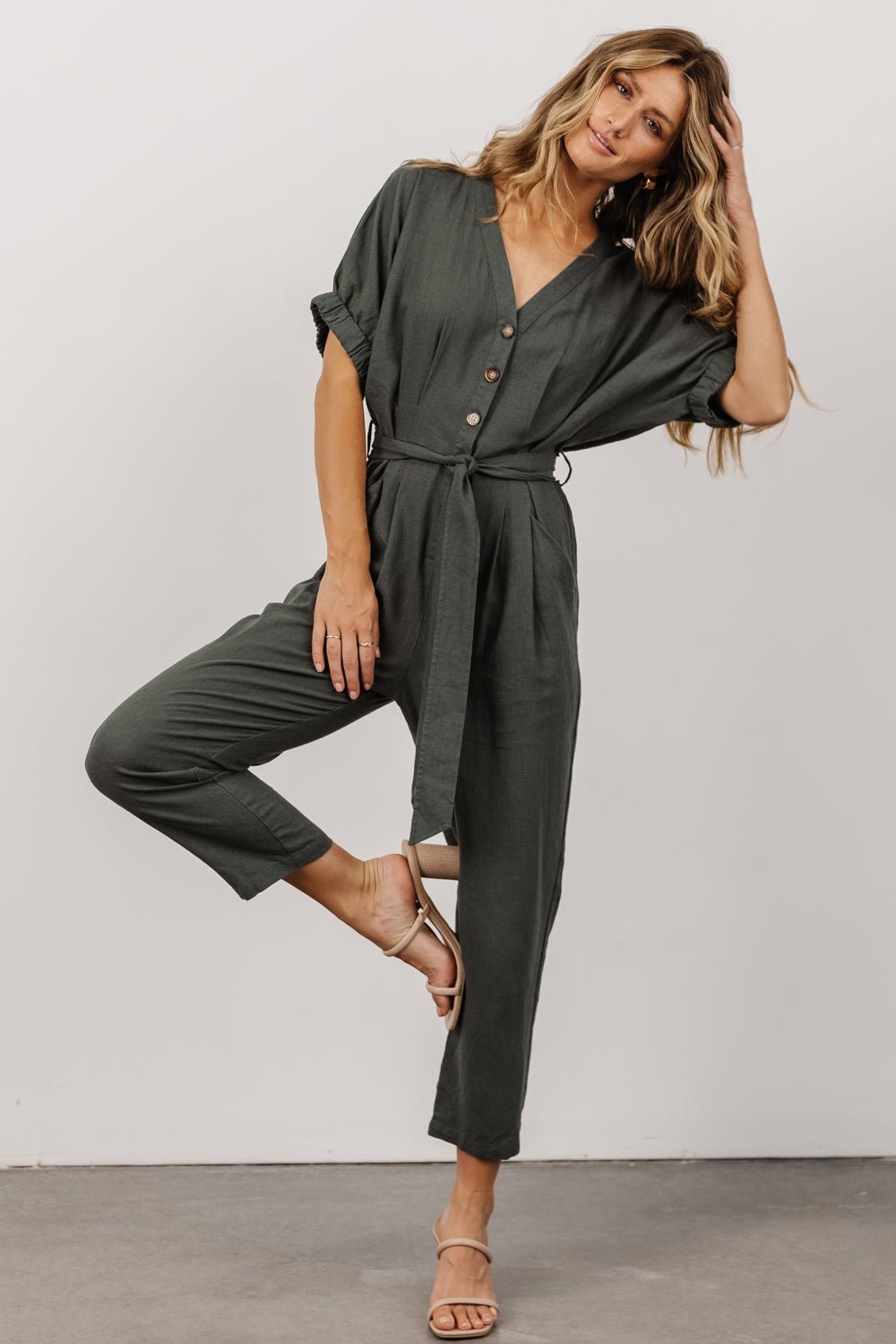 Heidi Jumpsuit | Dusty Green