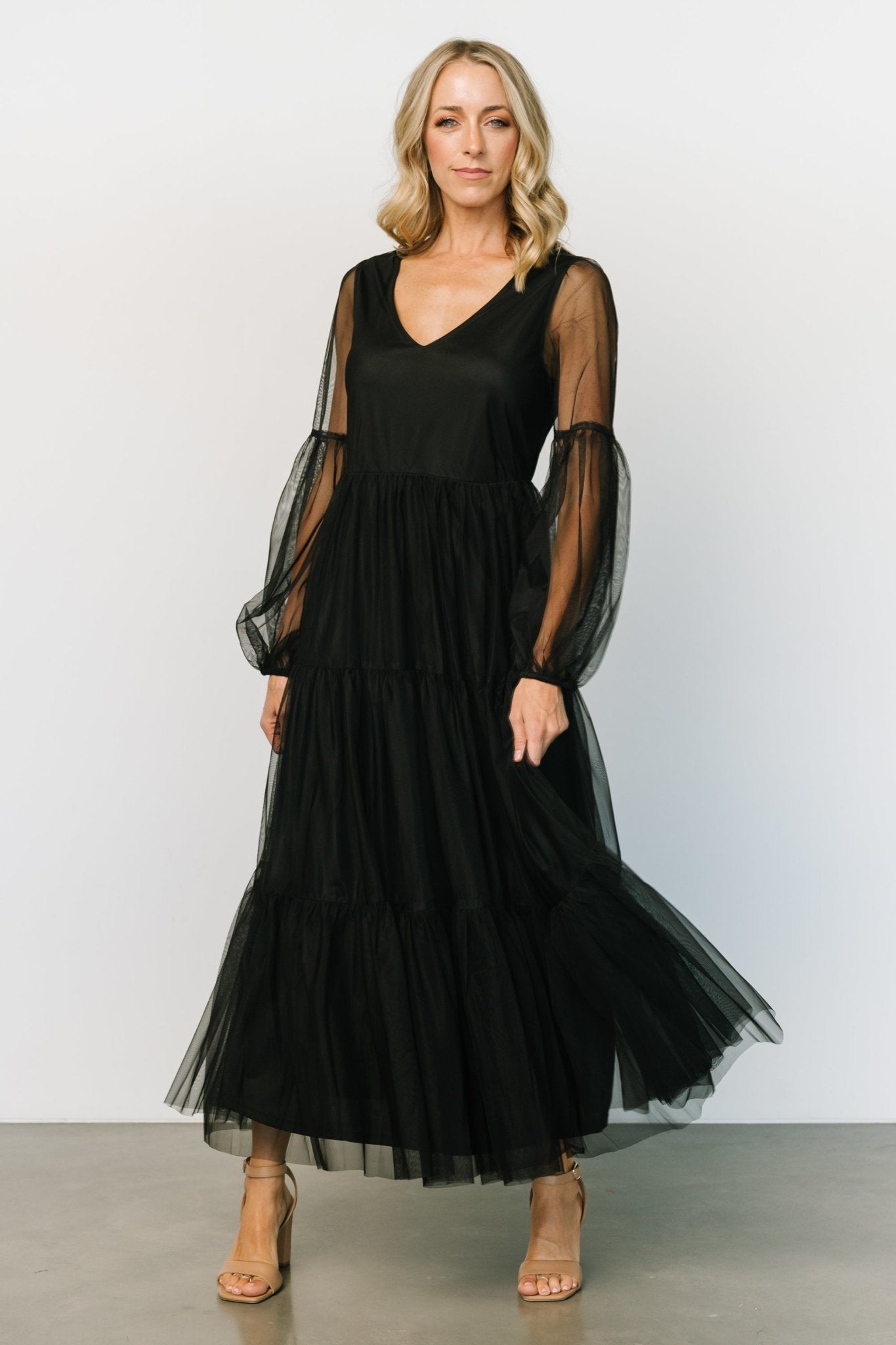 Gloria Lace Maxi Dress | Black