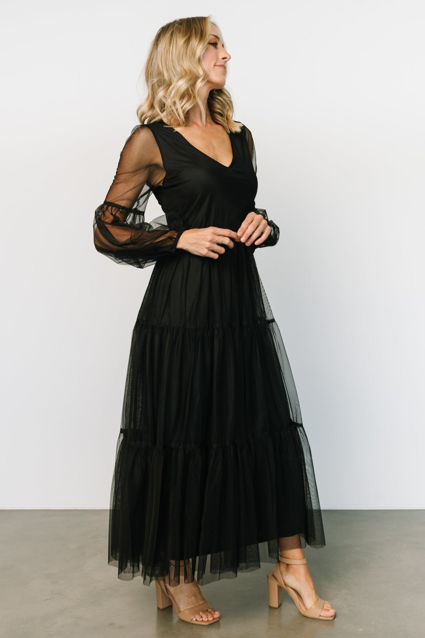 Annabella Tulle Dress, Black