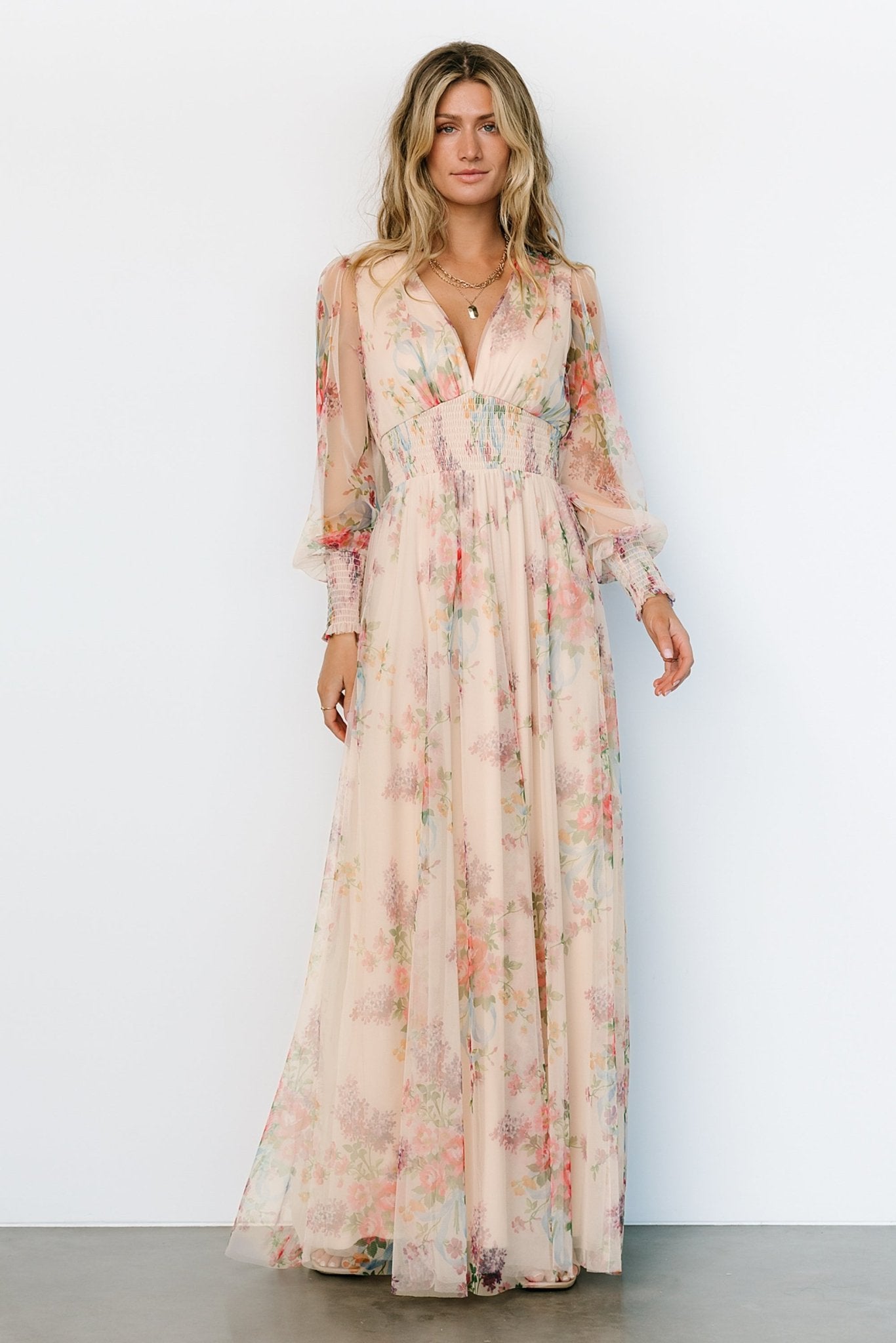 Layla Tulle Maxi Dress, Romantic Floral