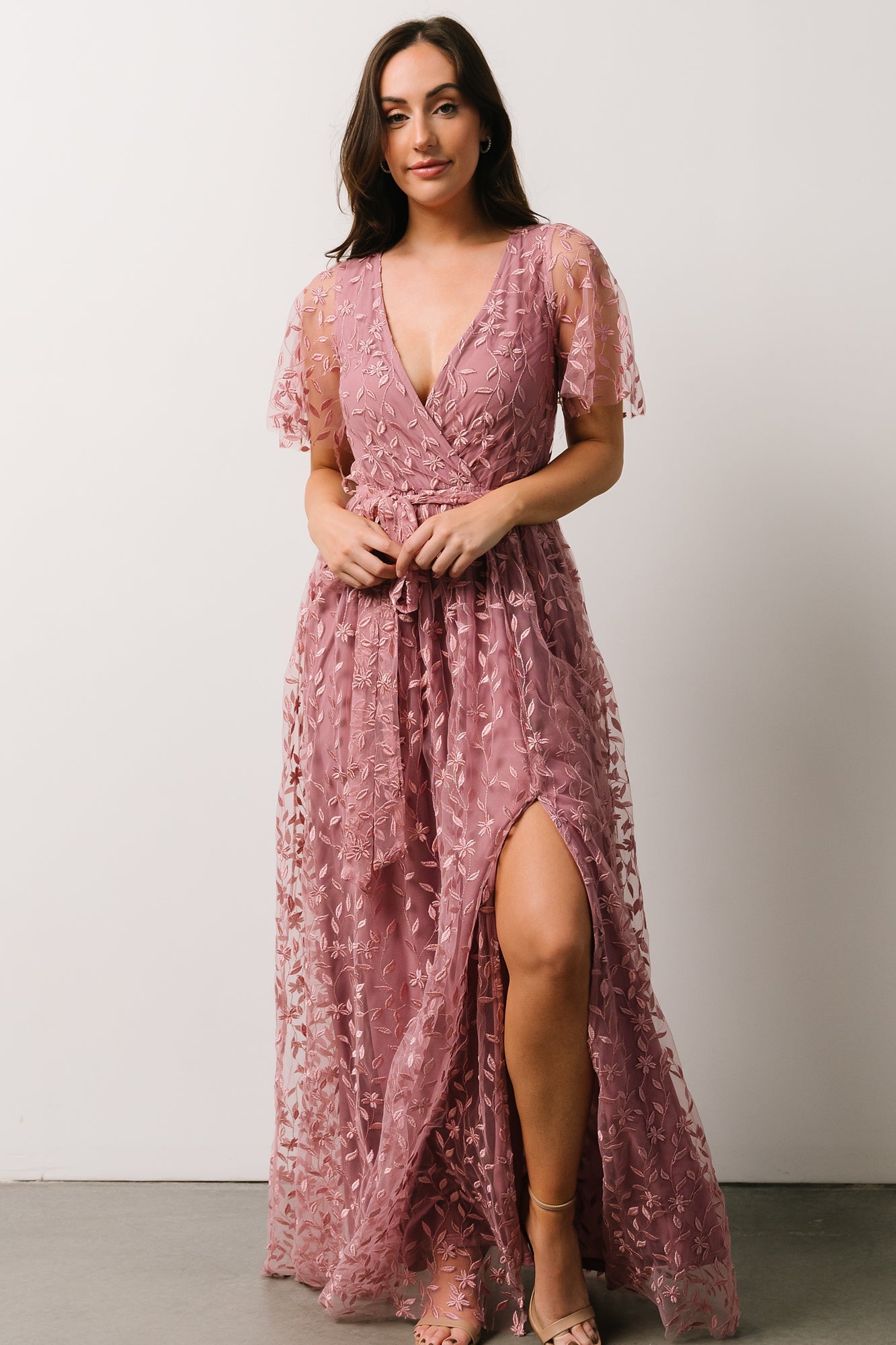 Marseille Embossed Maxi Dress, Orchid